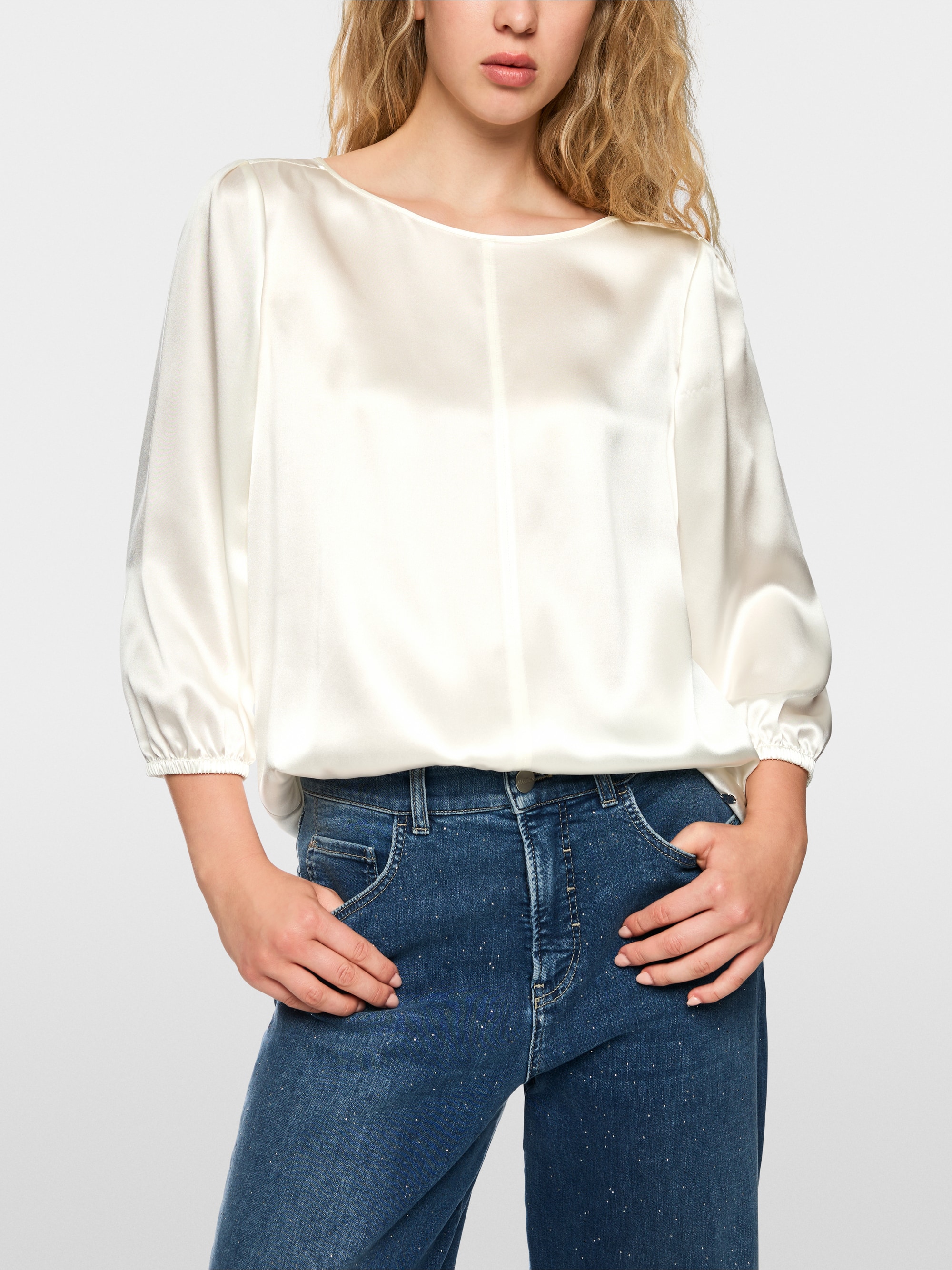 Lockere Seidenbluse