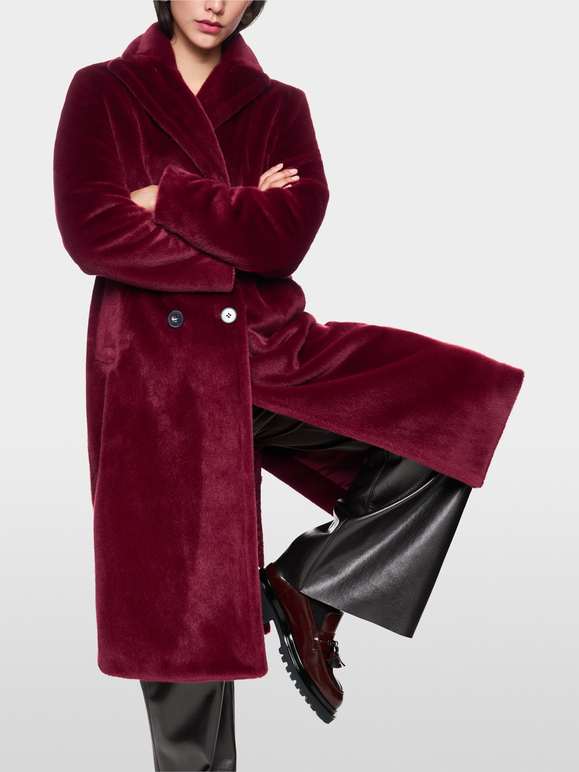 Manteau moelleux à col
