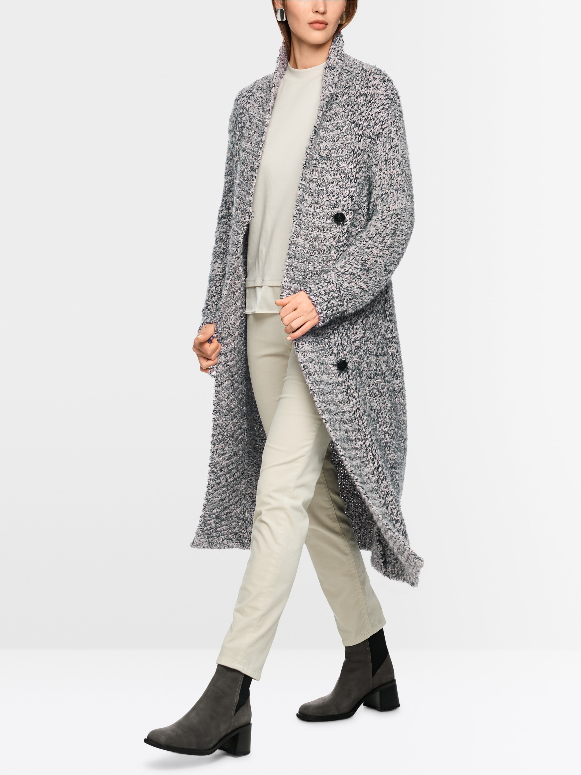 Knitted in Germany wool blend coat