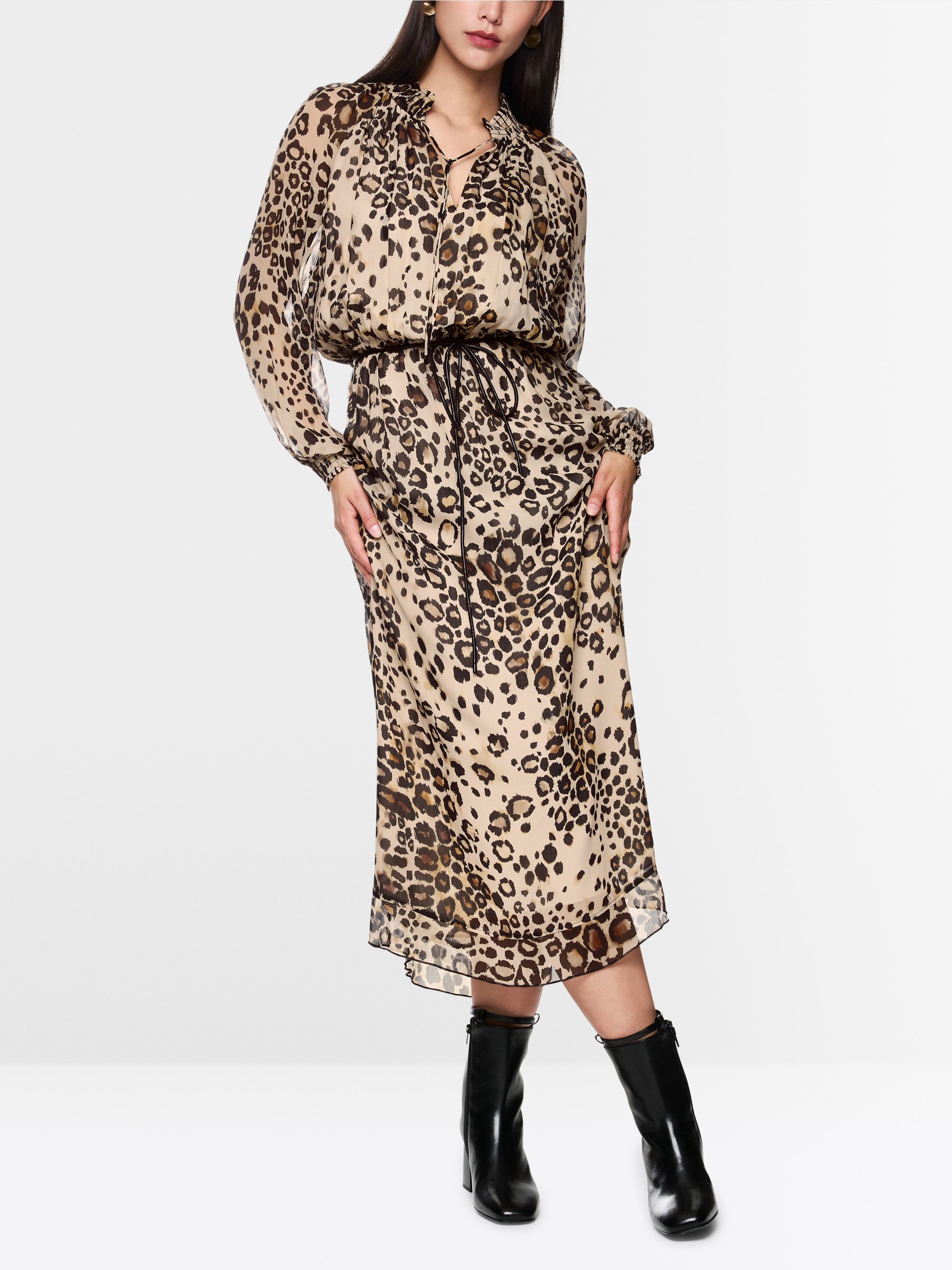 Robe longue à imprimé léopard