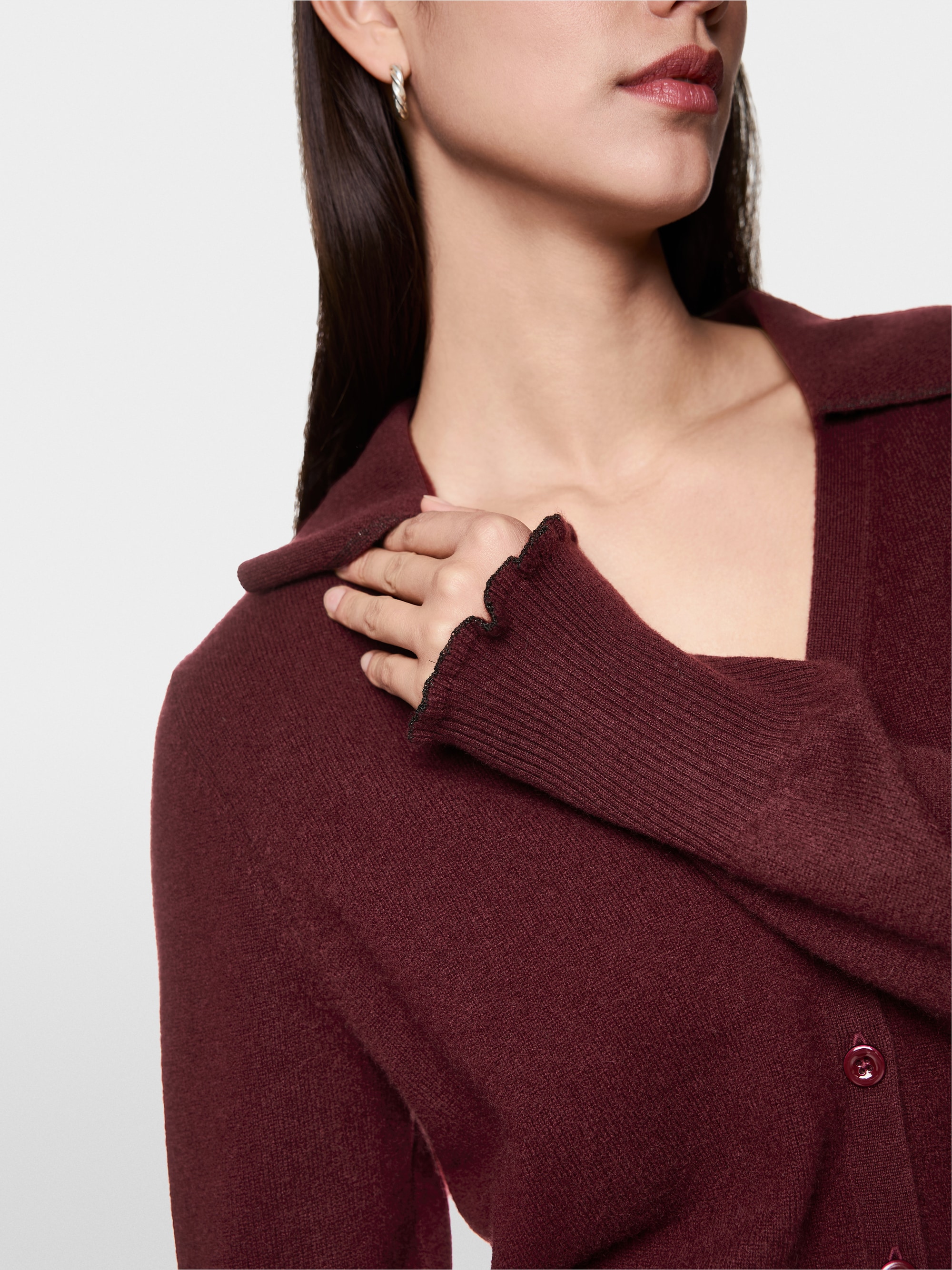 Cardigan court en cachemire