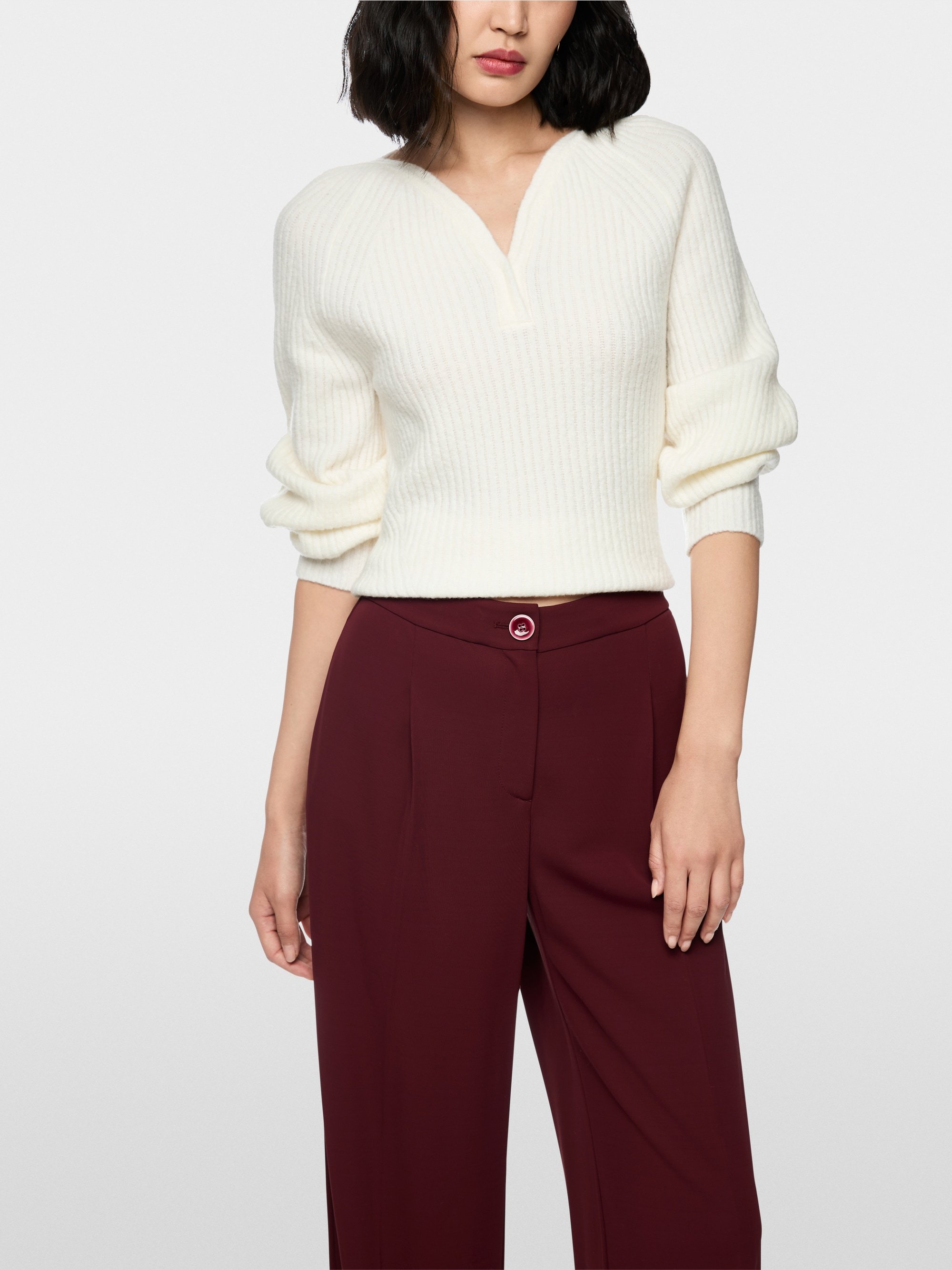 Trui met ribstructuur Knitted in Germany