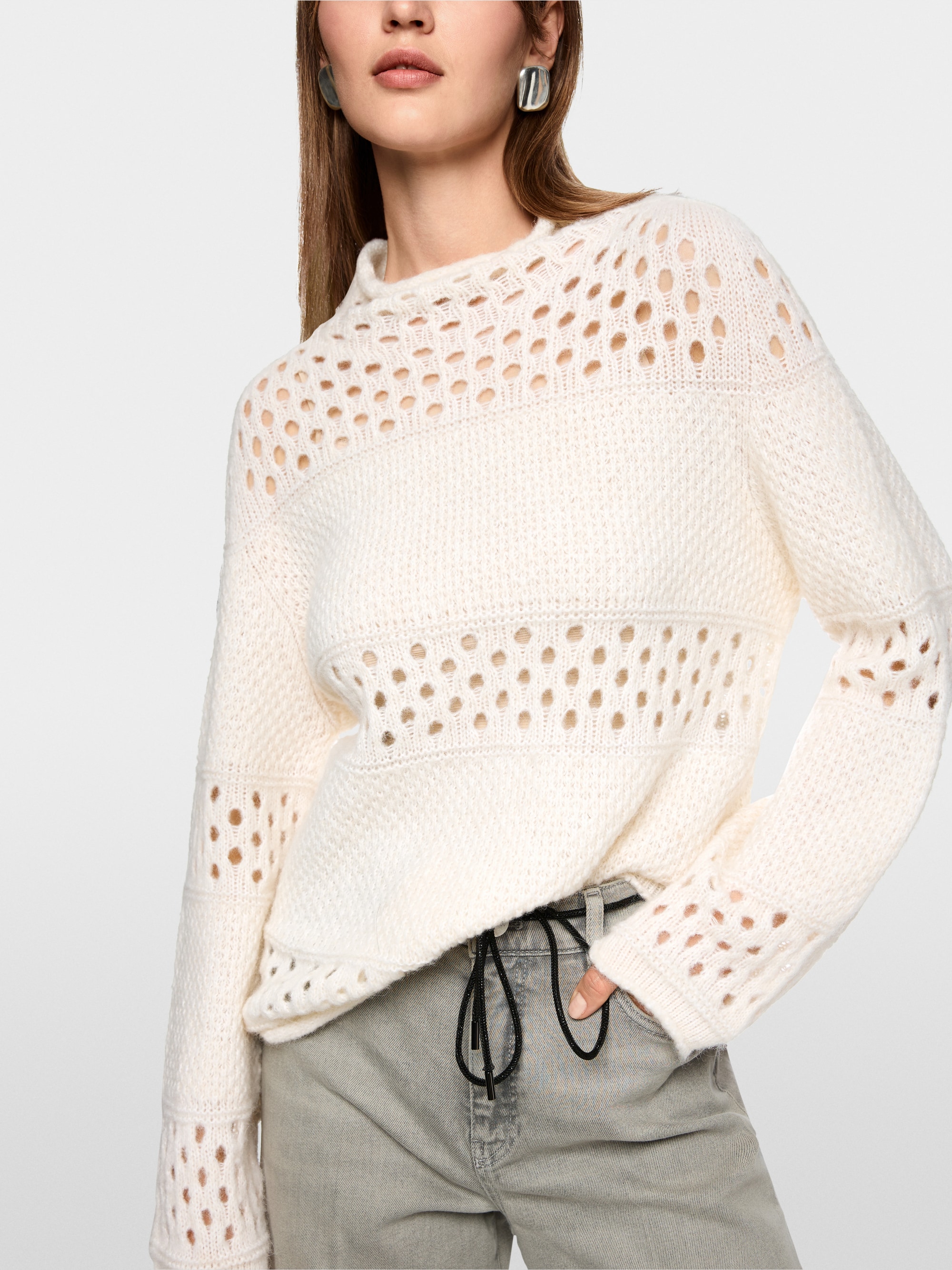 Pull en mélange d'alpaga tricoté en Allemagne