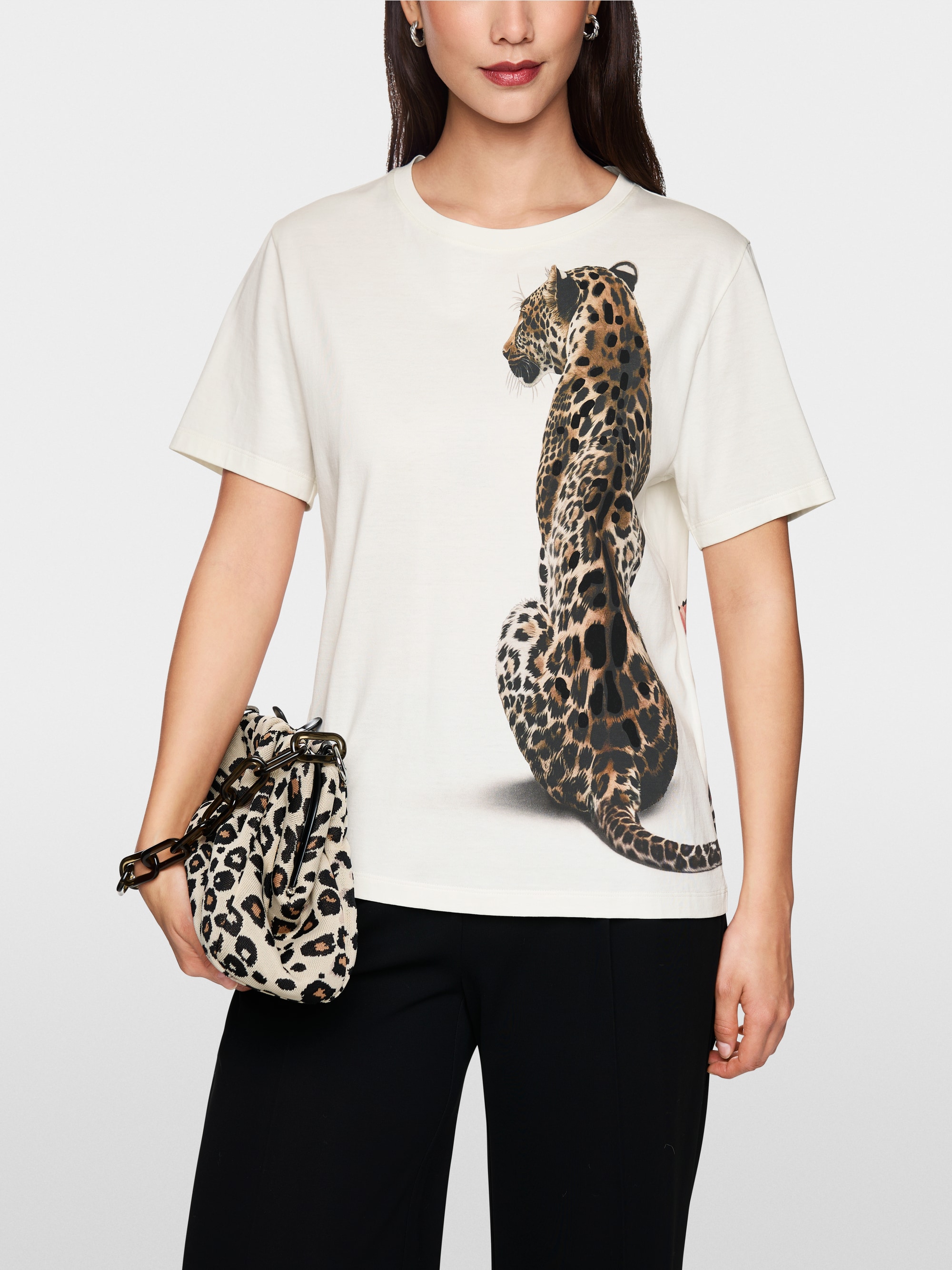 T-shirt avec imprimé léopard
