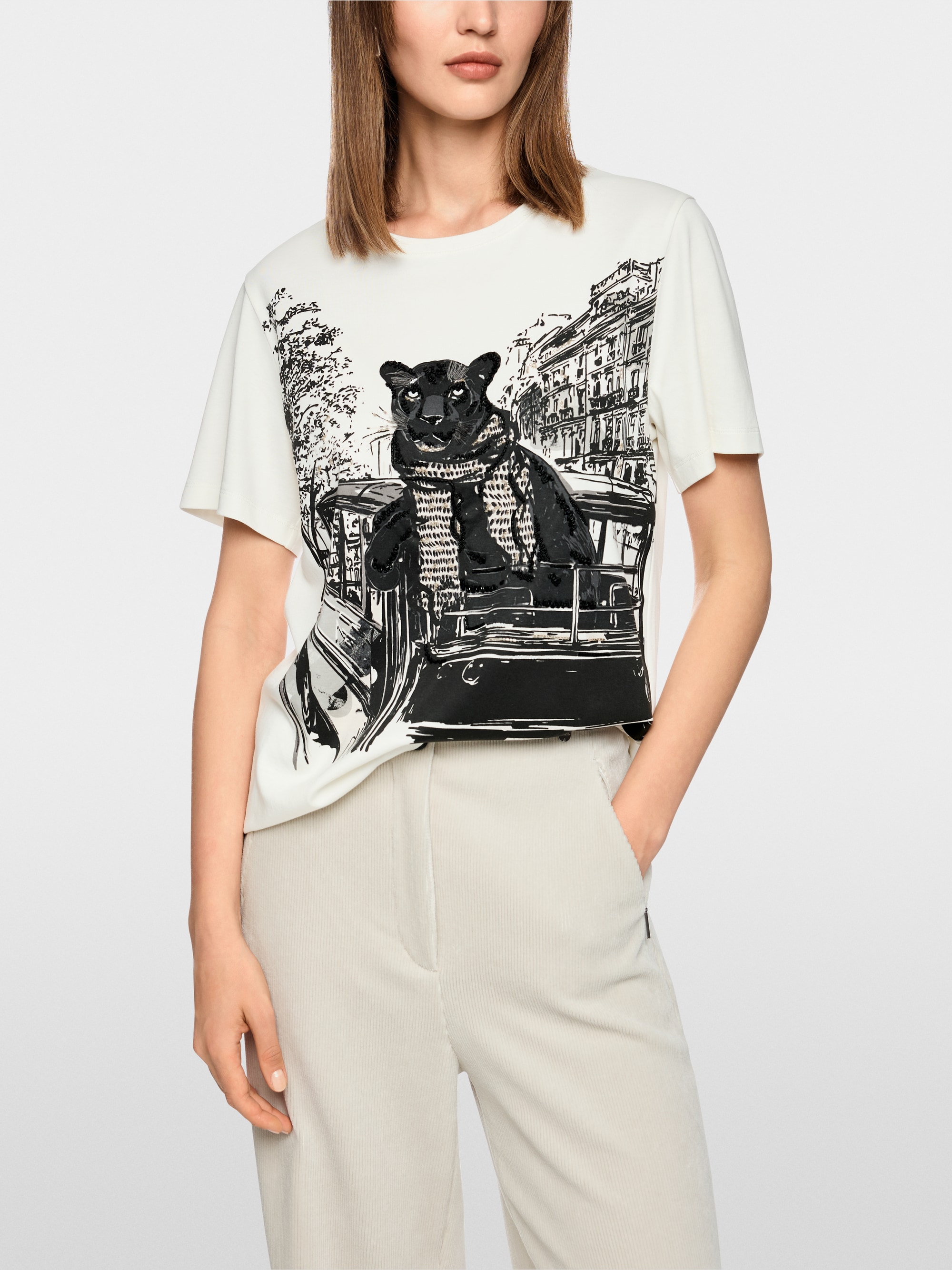 T-shirt avec imprimé panthère