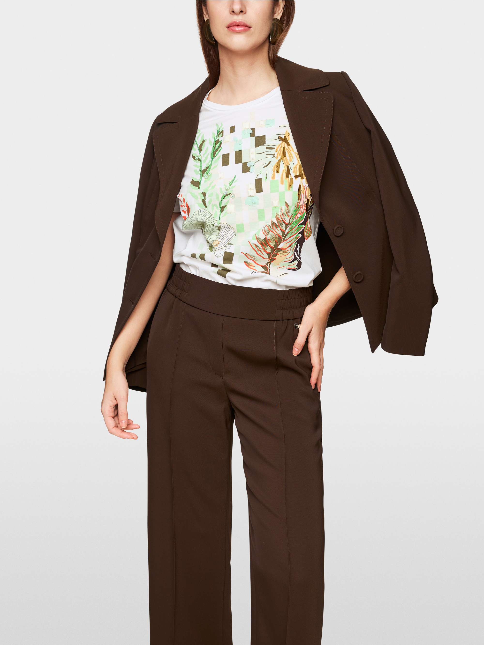 Baumwollshirt mit floralem Print