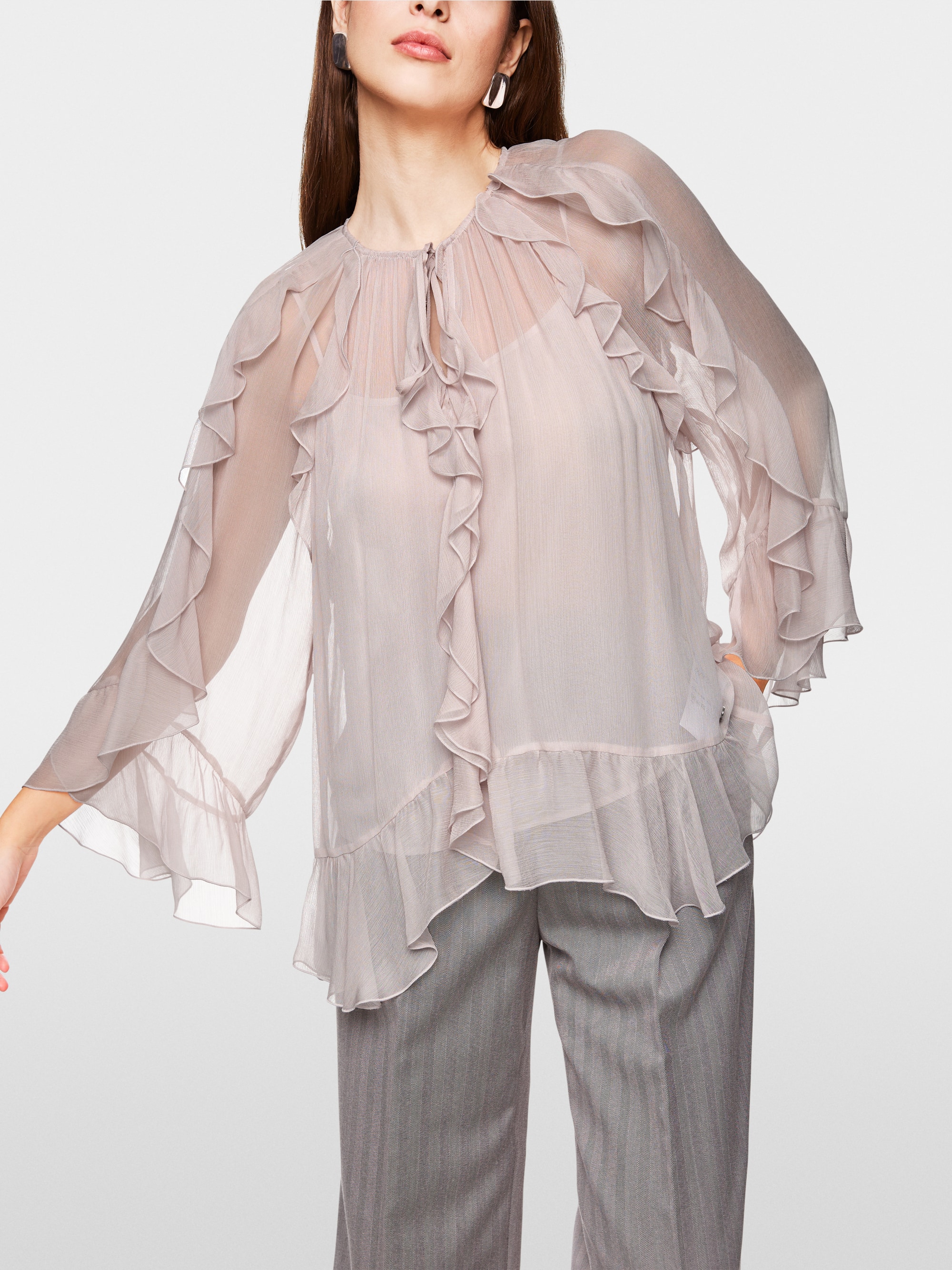 Volant-Bluse im Boho-Stil