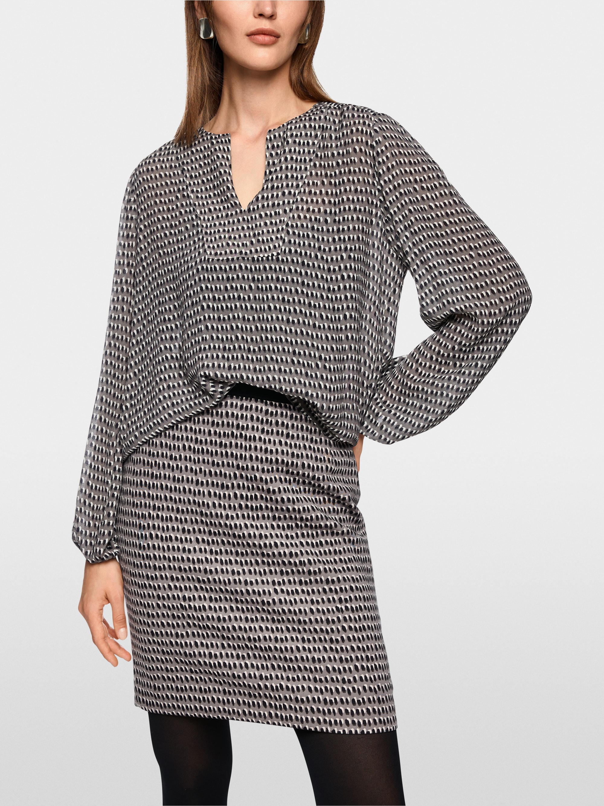 Blouse van viscose met sprinklesprint