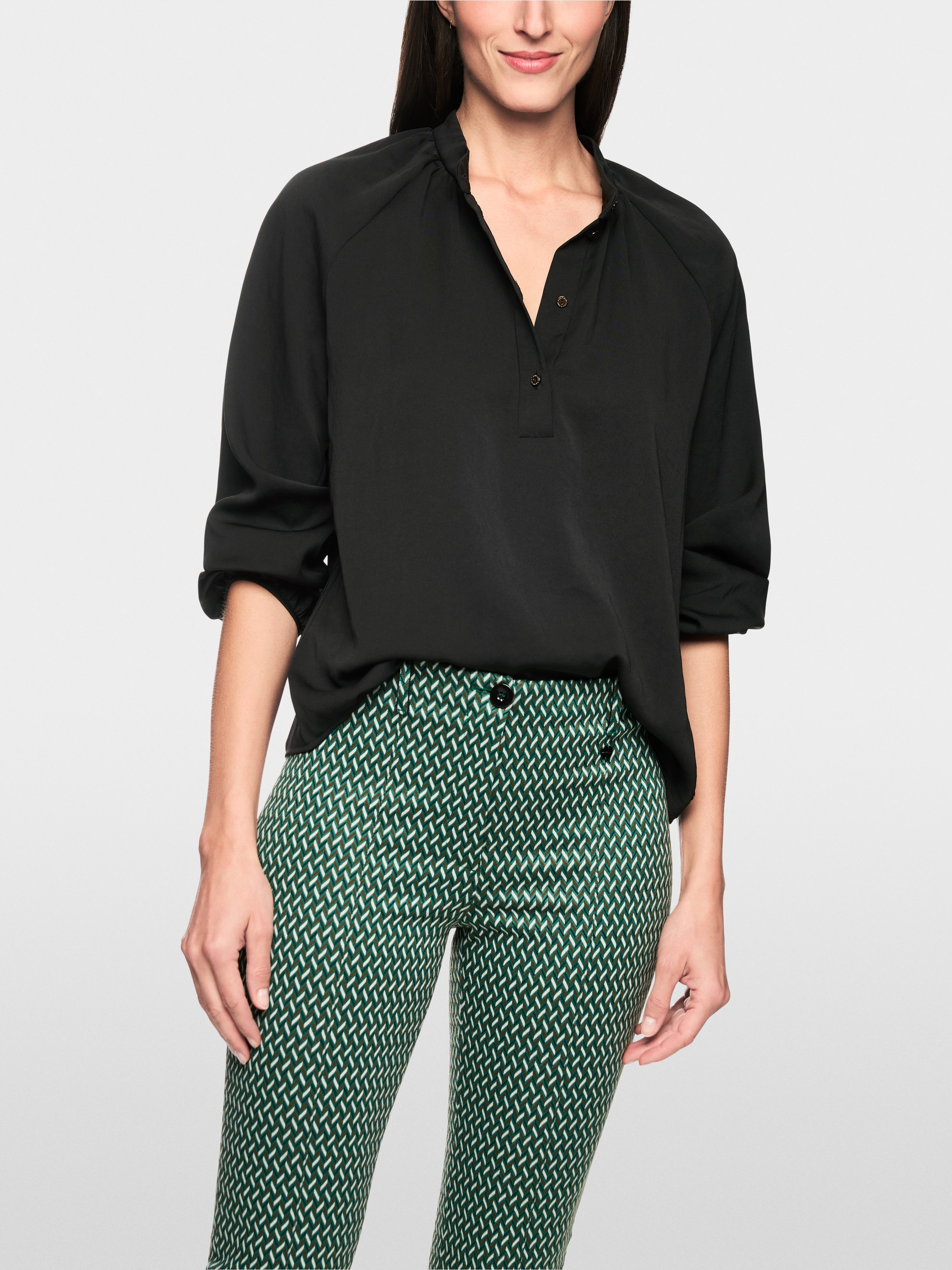 Bluse mit Stehkragen "Rethink Together"
