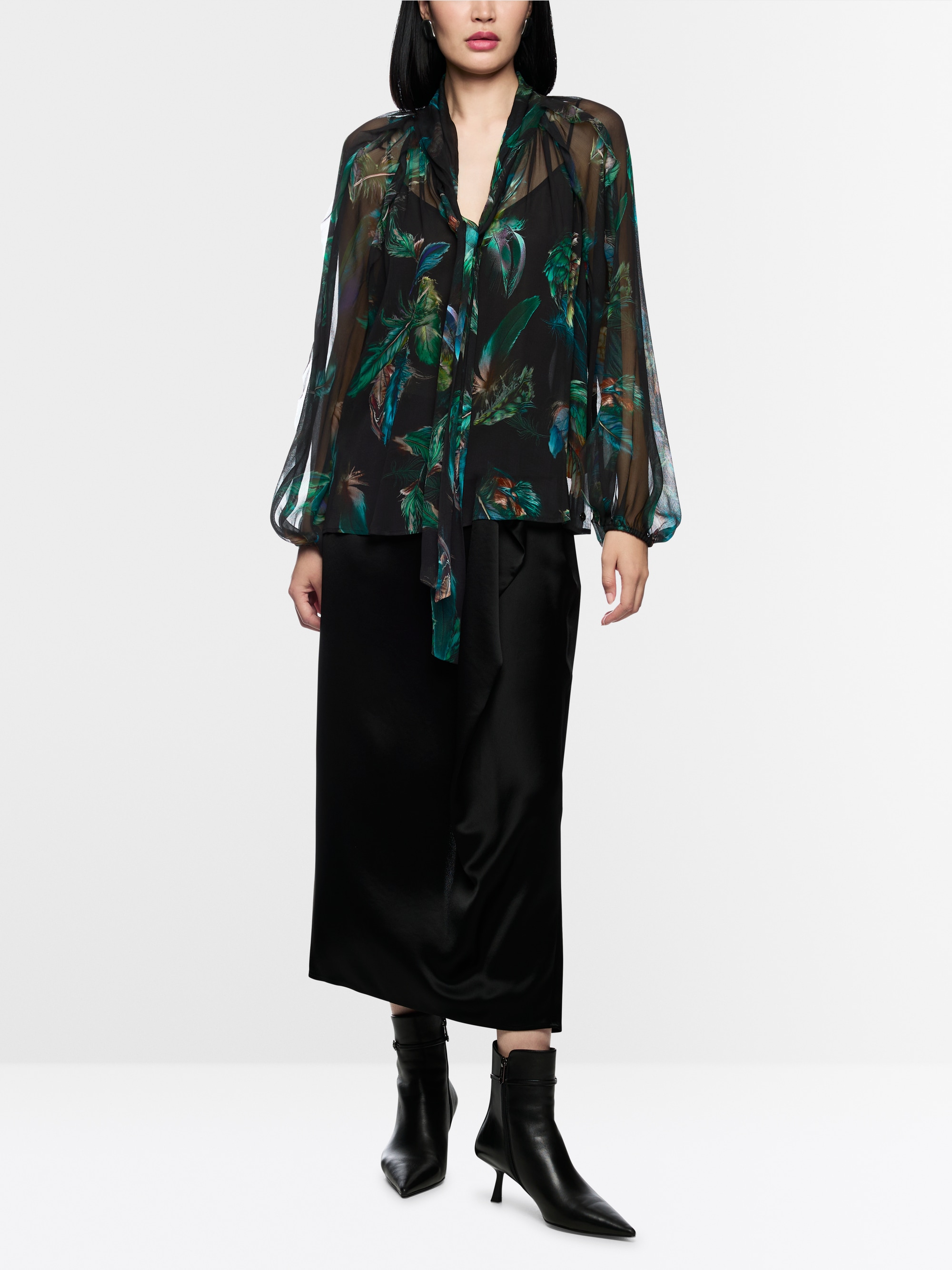 Transparente Bluse aus Viskose