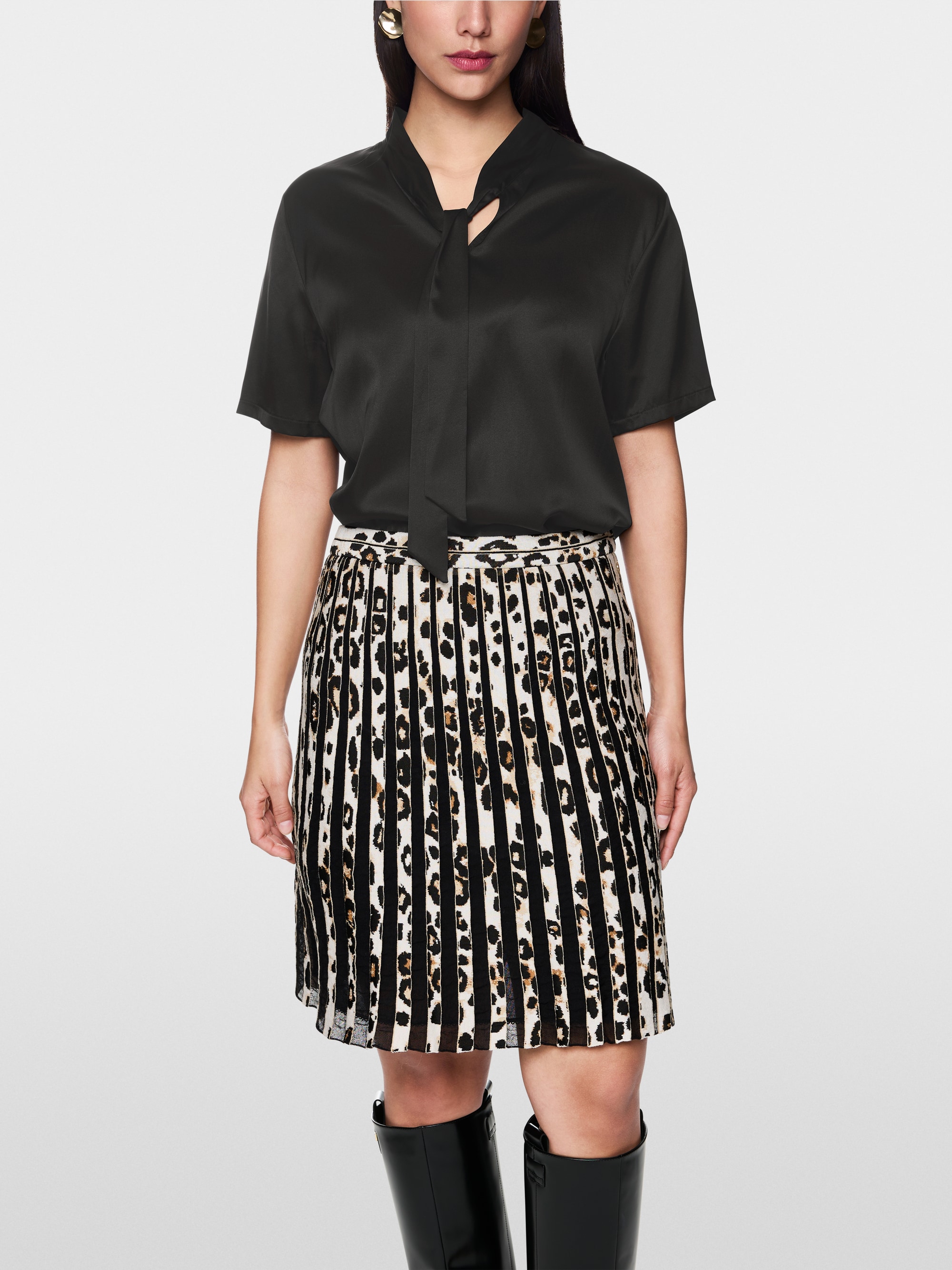 Blouse-chemise à col lavallière