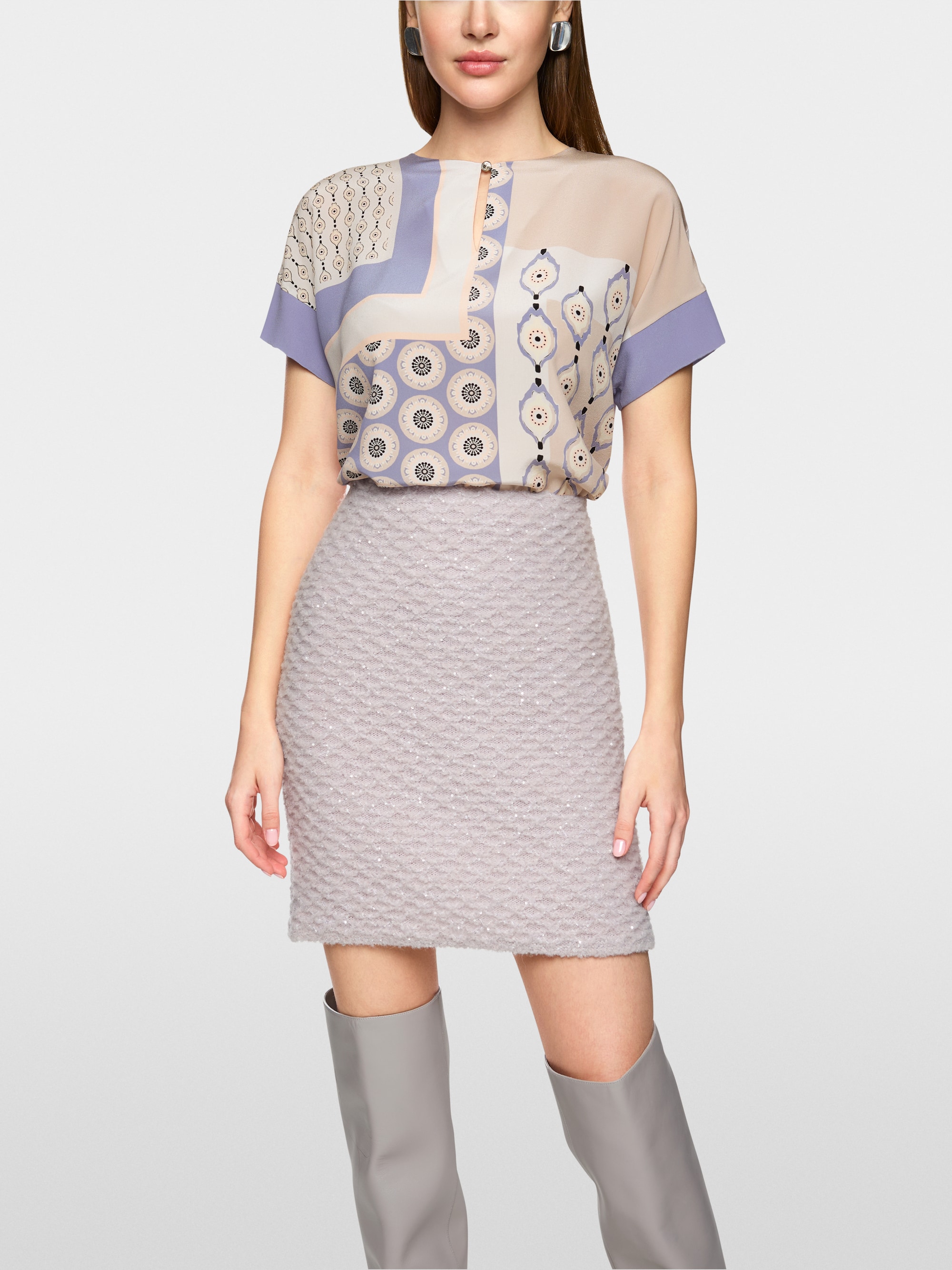 Blusenshirt  mit Materialmix