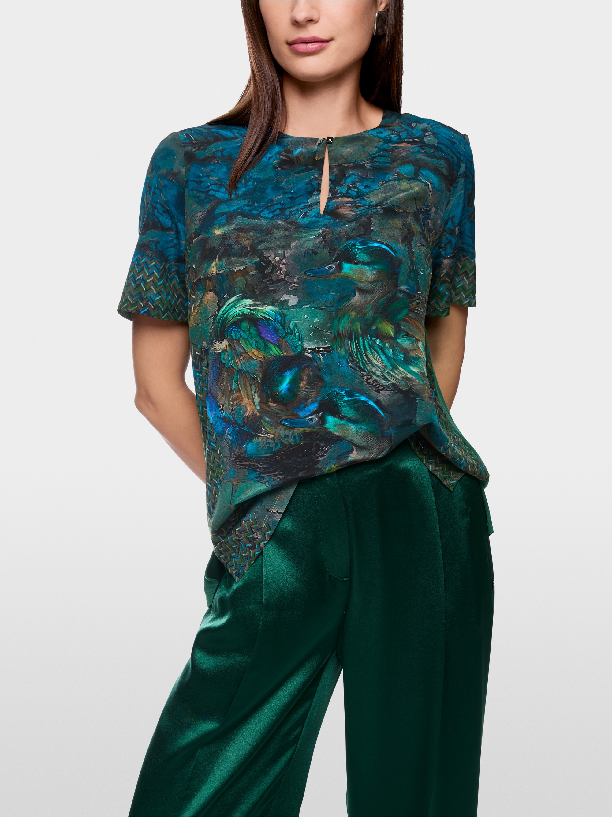 Blouseshirt met printmix
