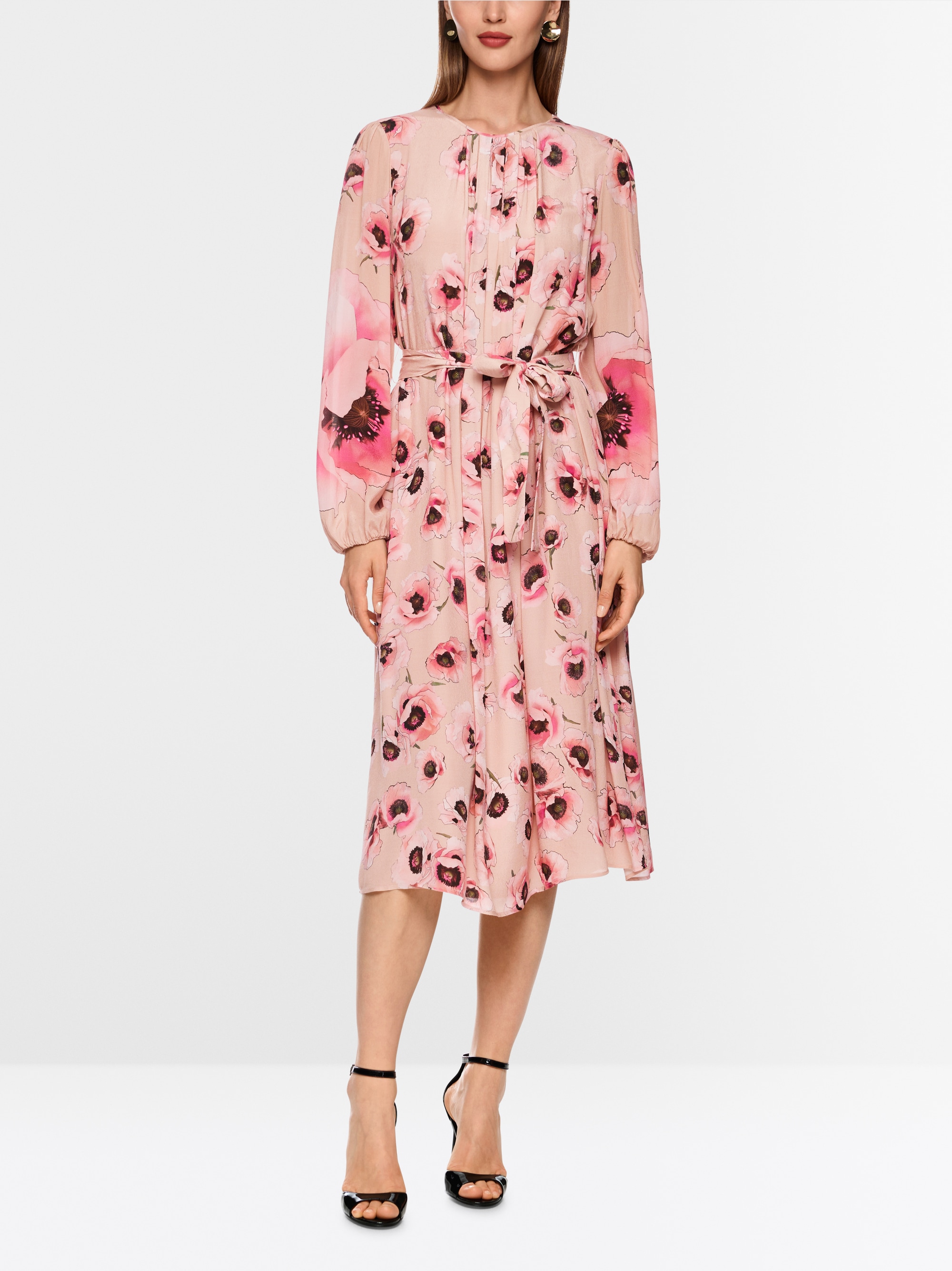 Midi-jurk met bloemenprint