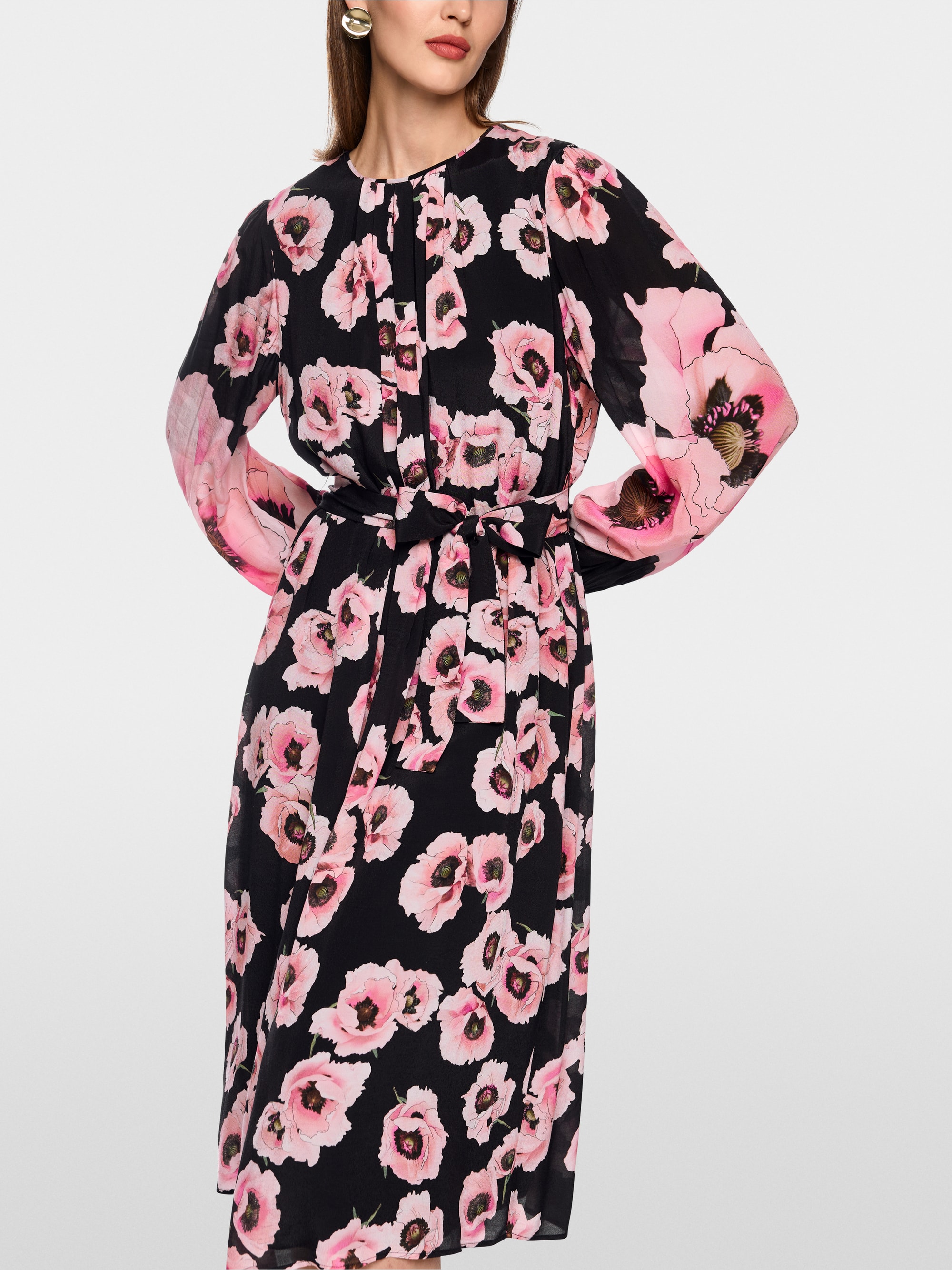 Midi-jurk met bloemenprint