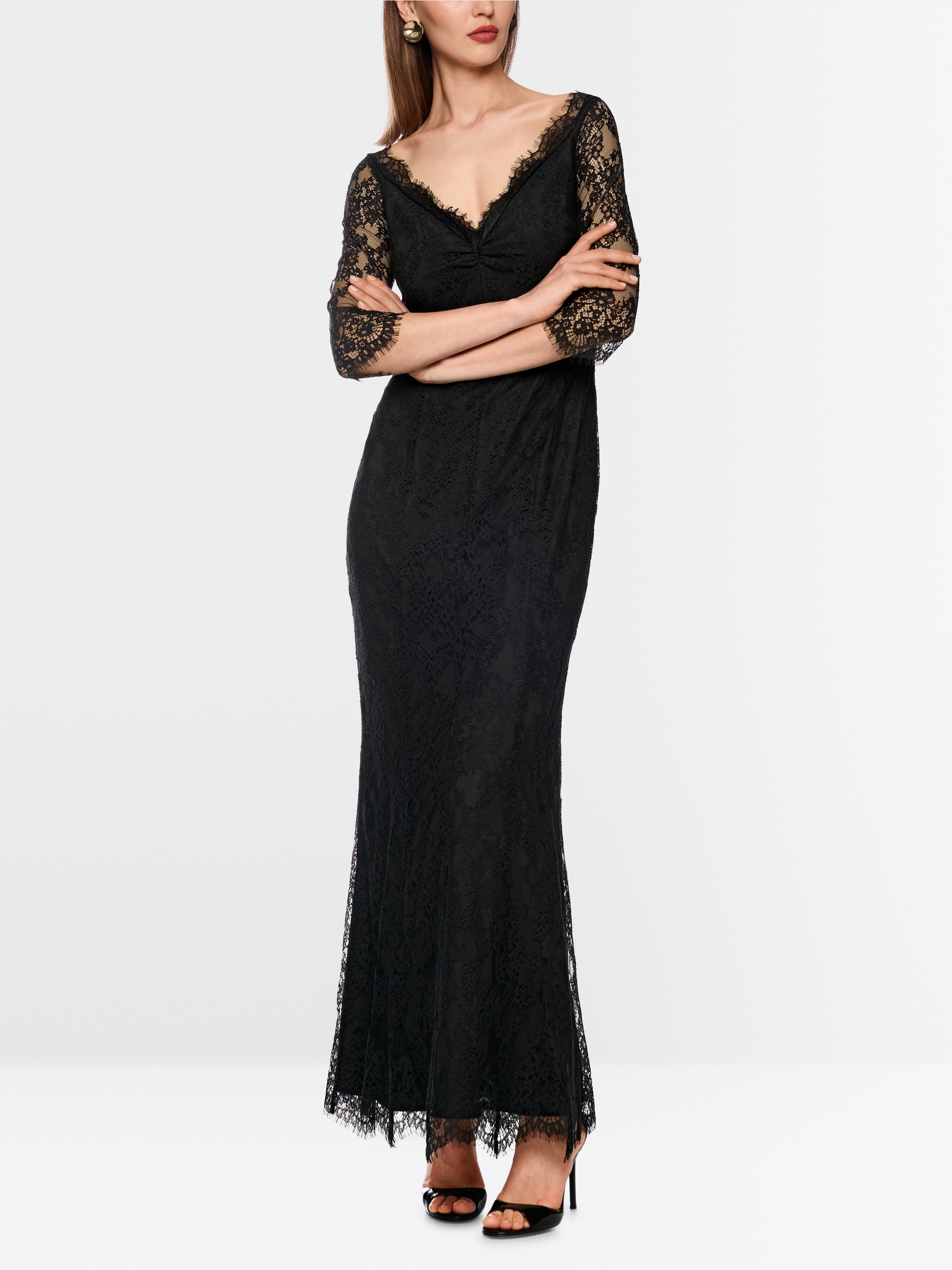 Elegante maxi-jurk met kant