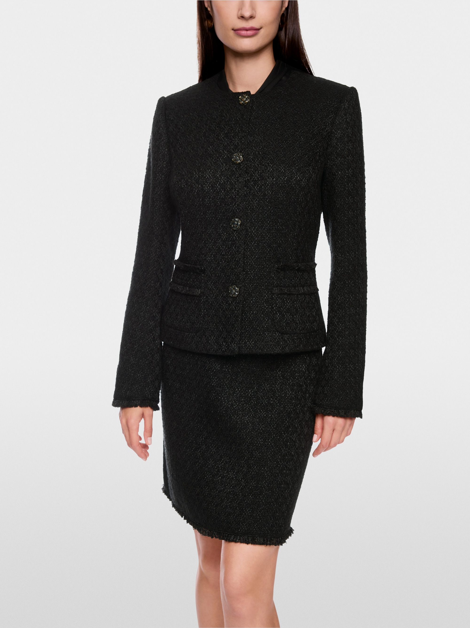 Schimmernde Bouclé Jacke