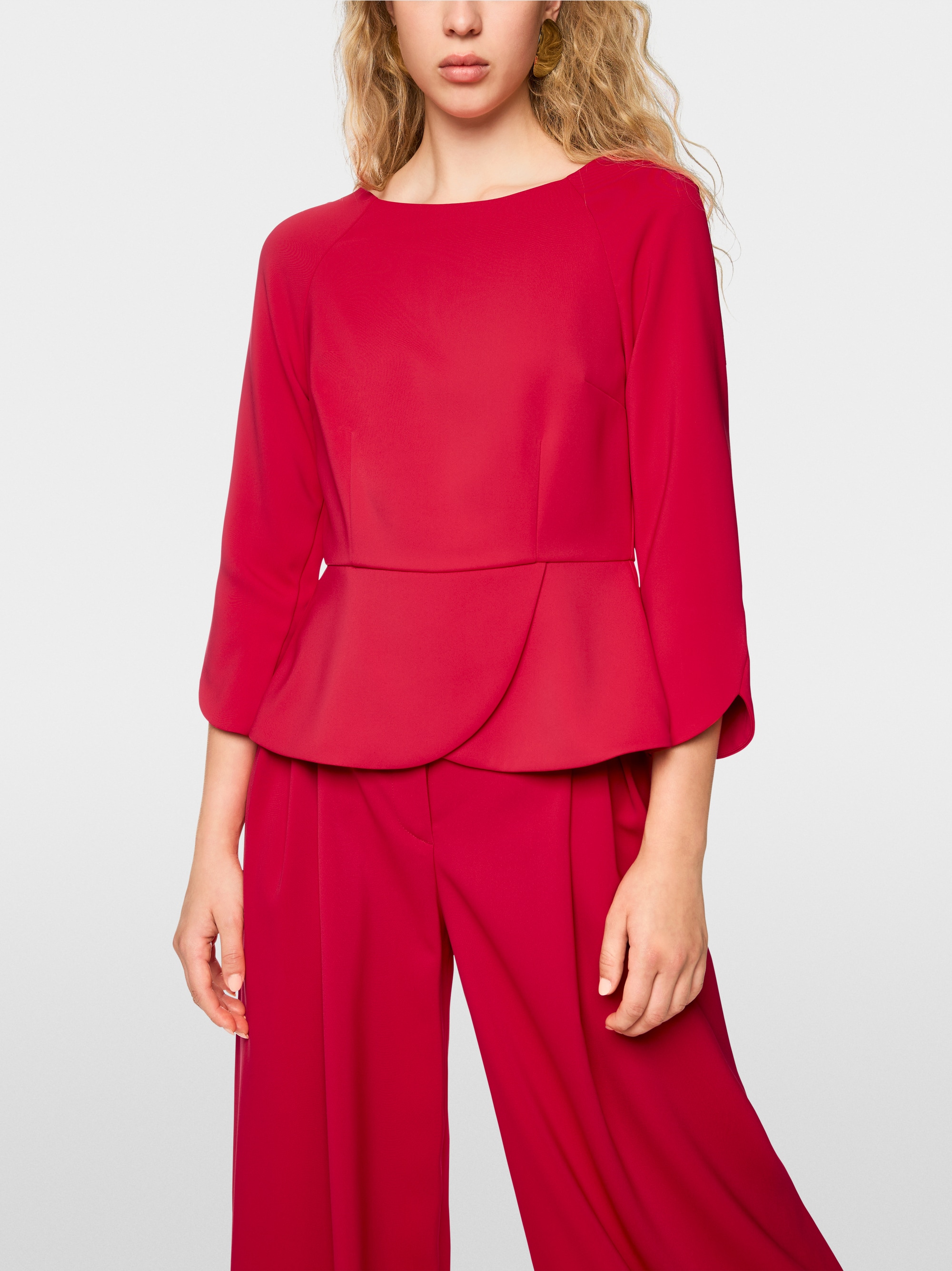 Elegant blouse with peplum