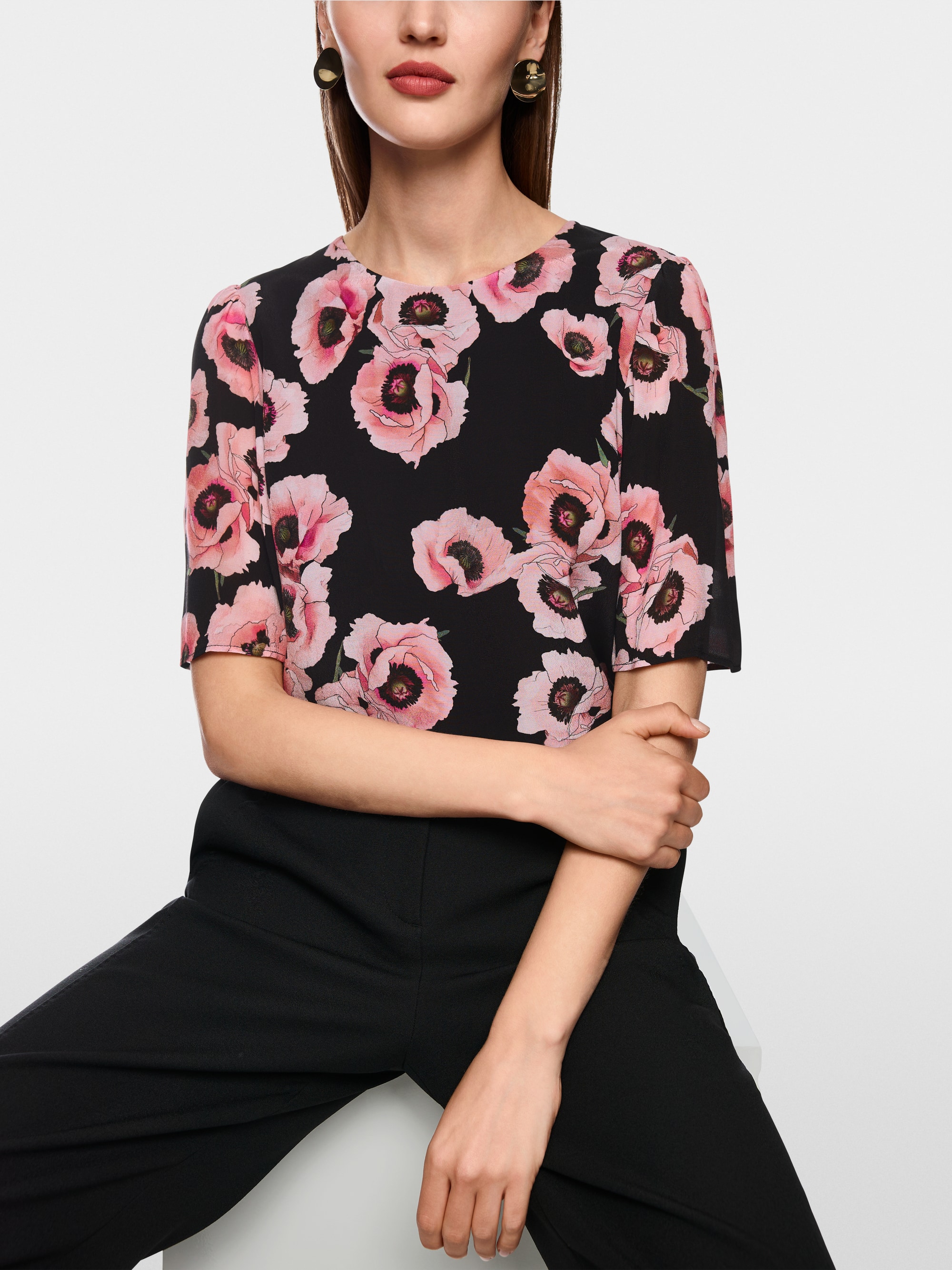 Blouseshirt met bloemenmotief