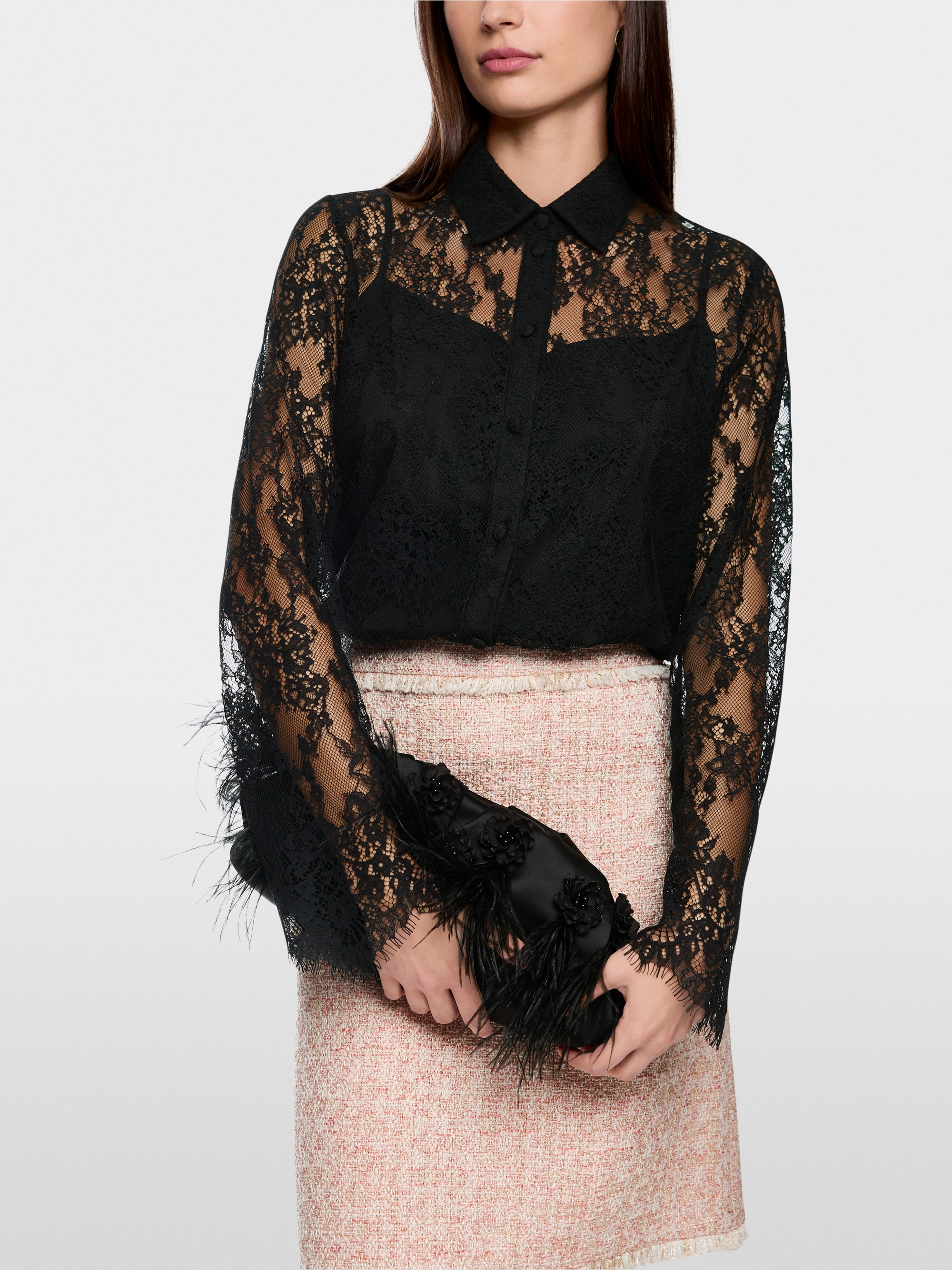 Bluse aus Spitze