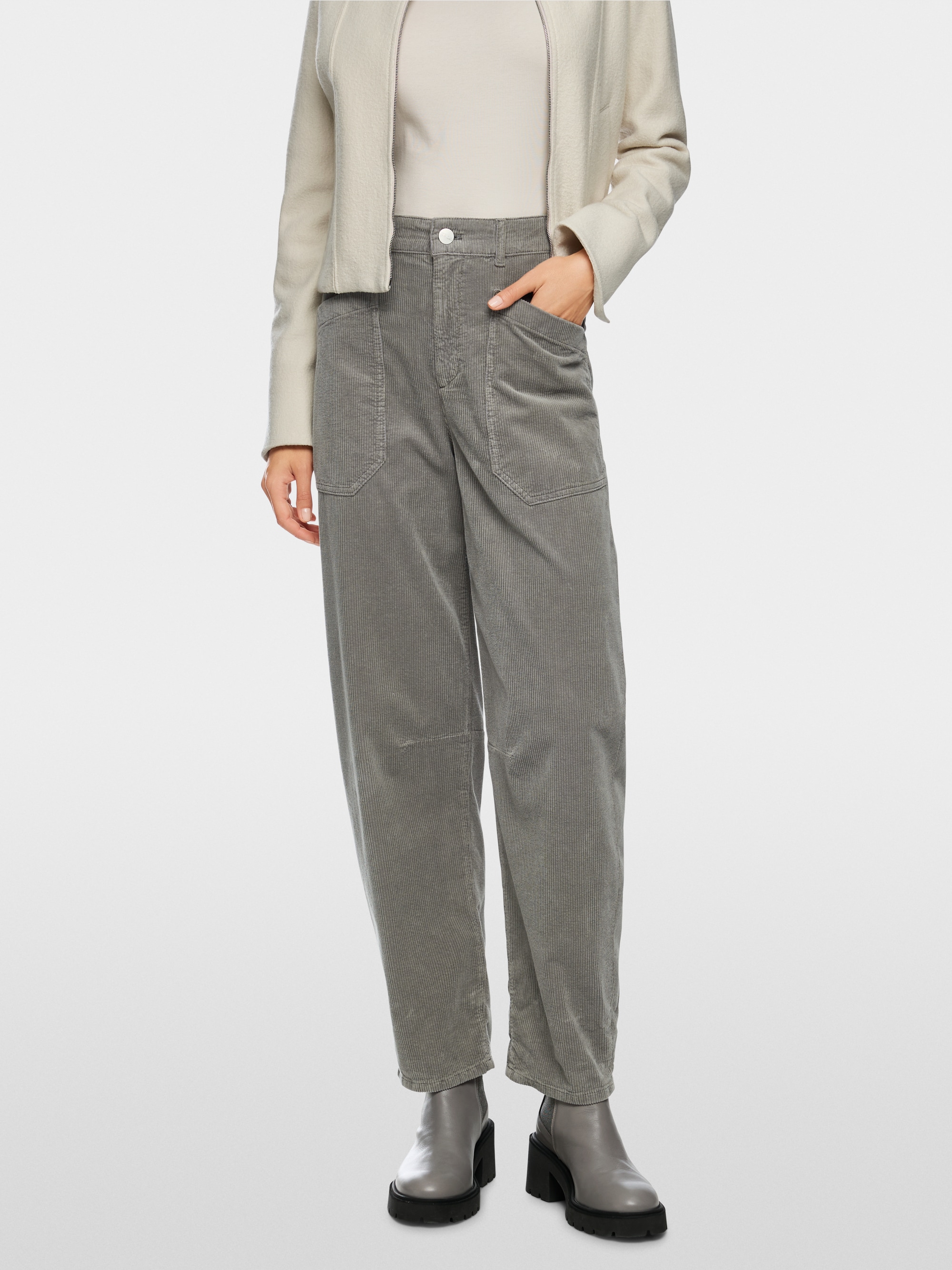 Pantalon en velours côtelé RUMA, forme en O