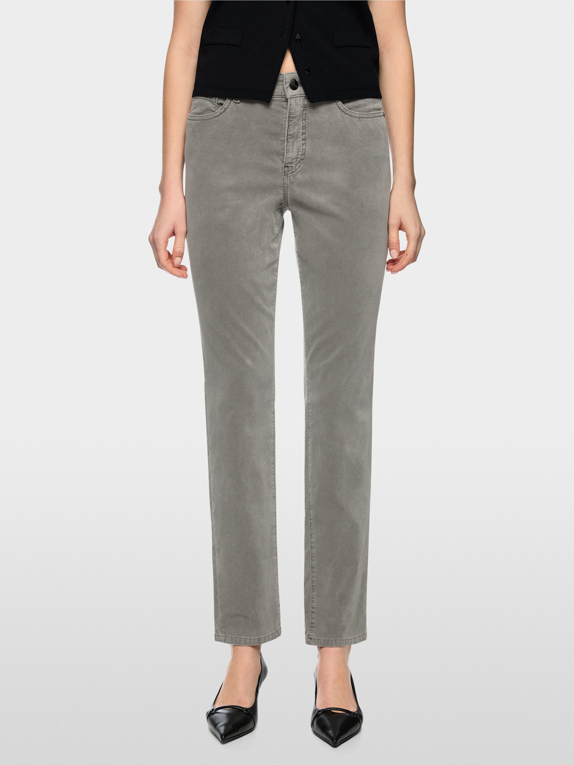 SILEA slim fit velvet trousers