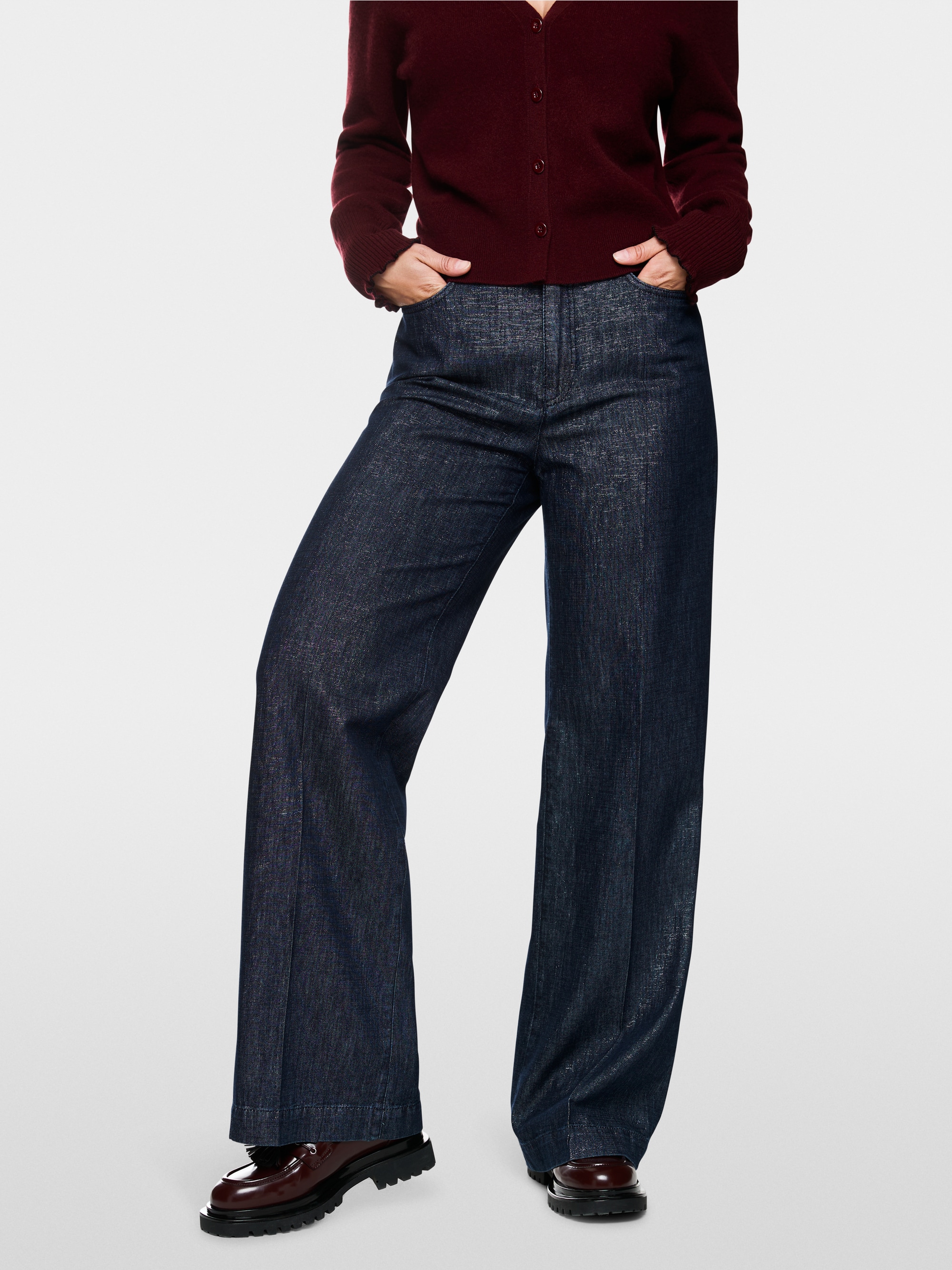 Jean large WARRI à effet pailleté