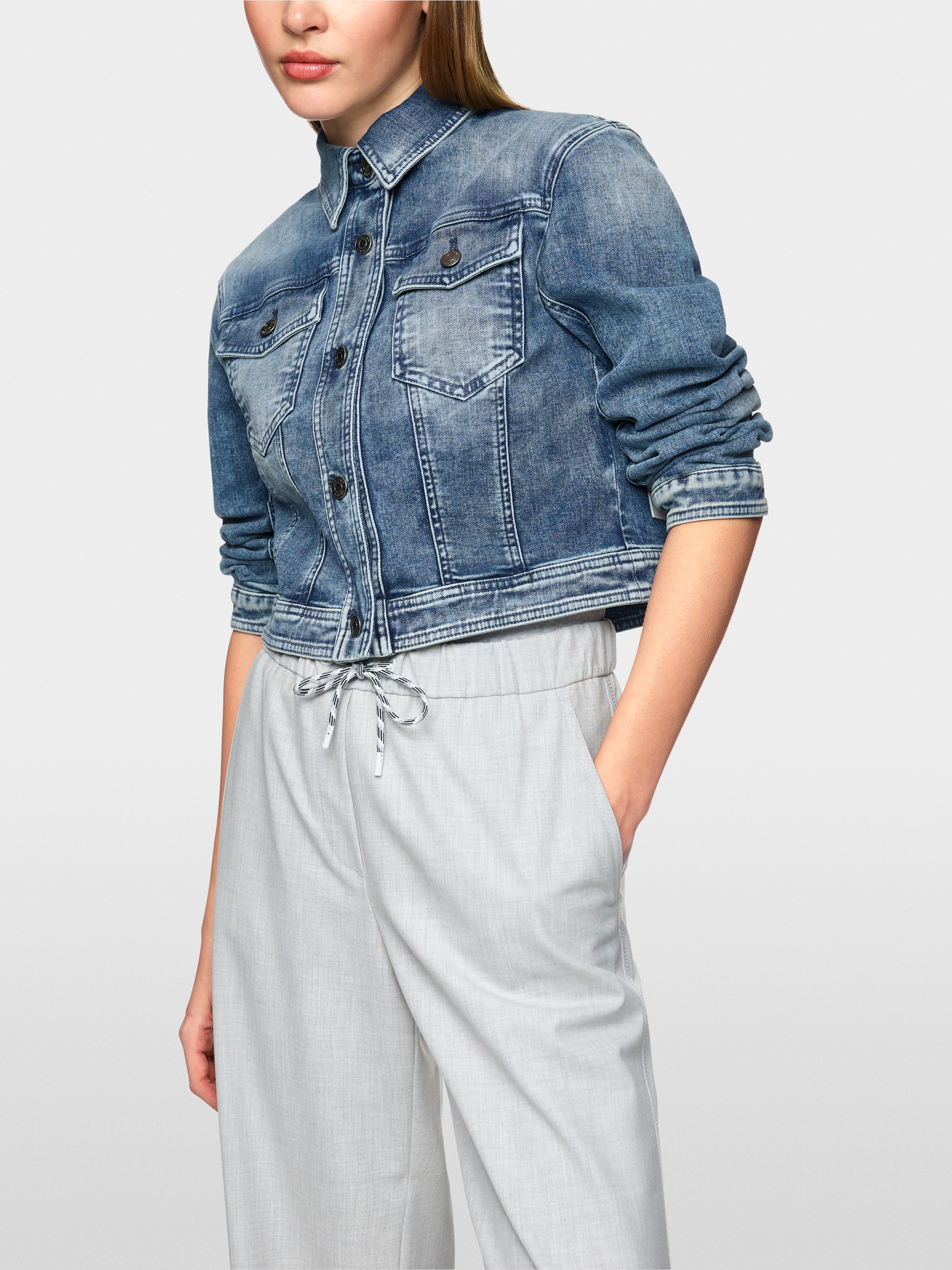 Kurze Jeansjacke "Rethink Together"