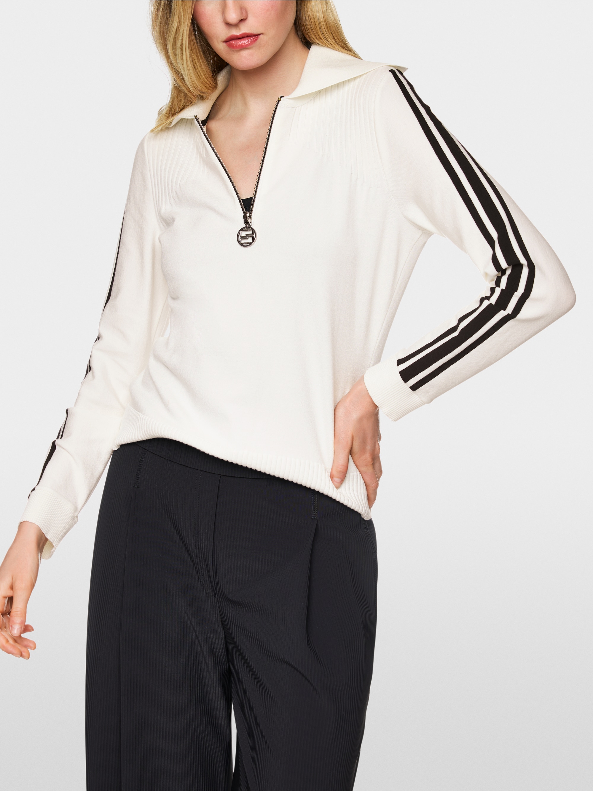 Pull à demi-zip tricoté en Allemagne