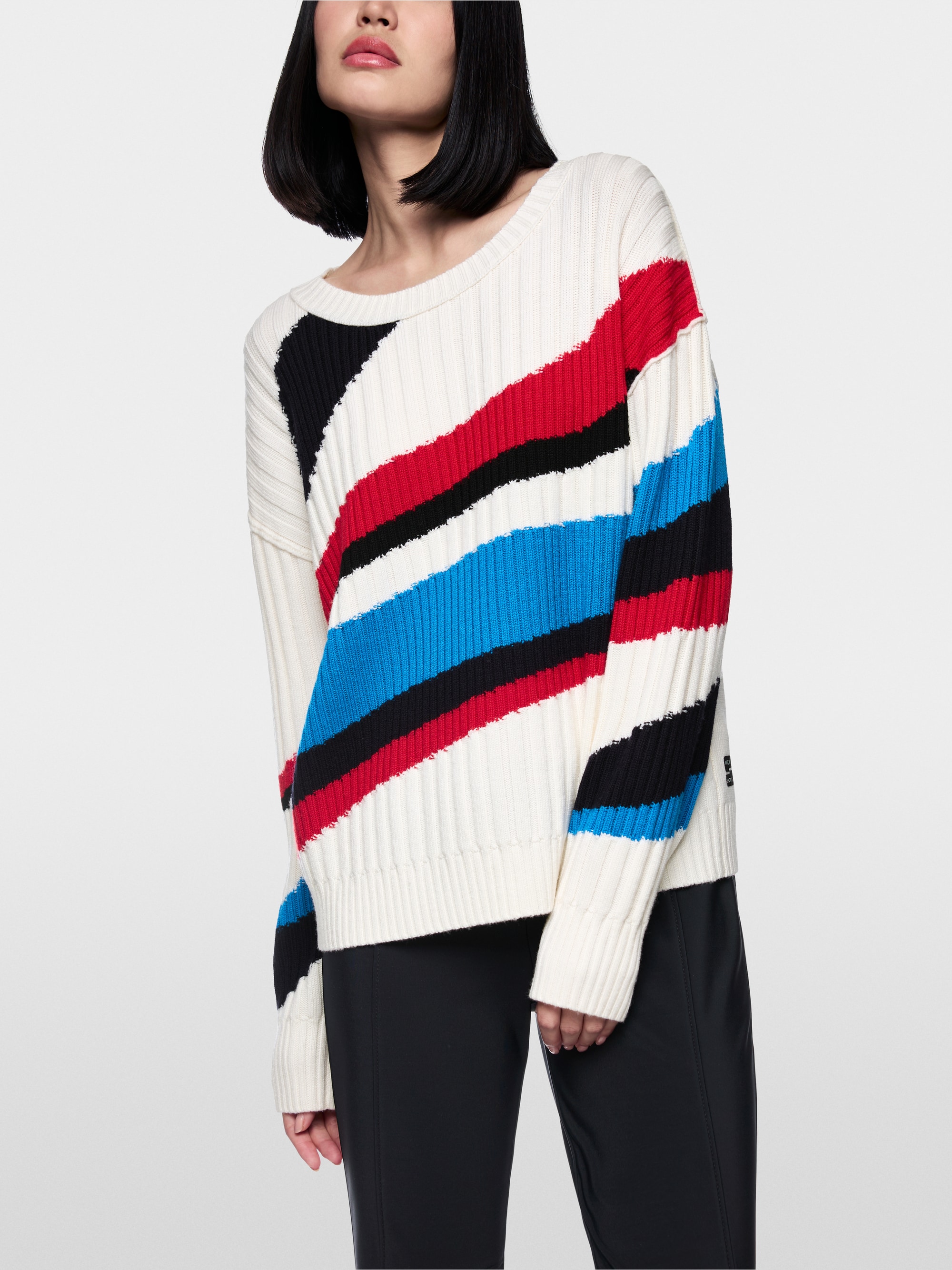 Strickpullover im Colour-Blocking-Look