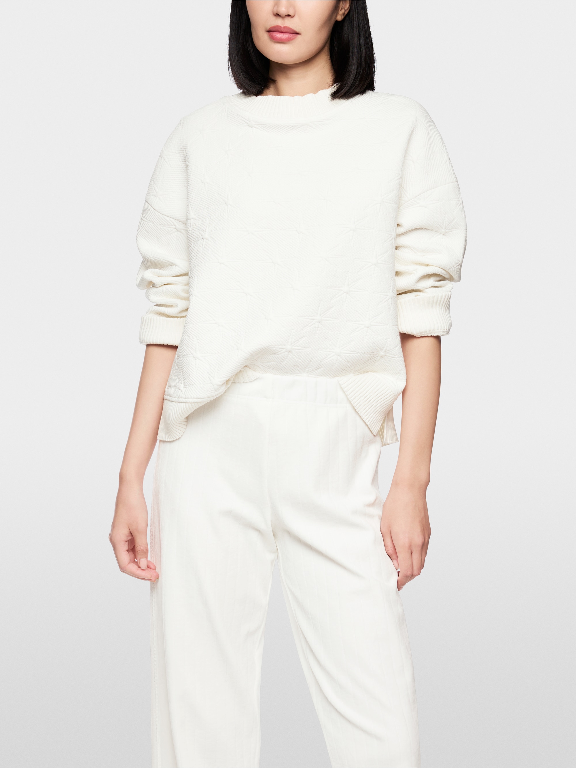 Sweatshirt with Snowstar texture design