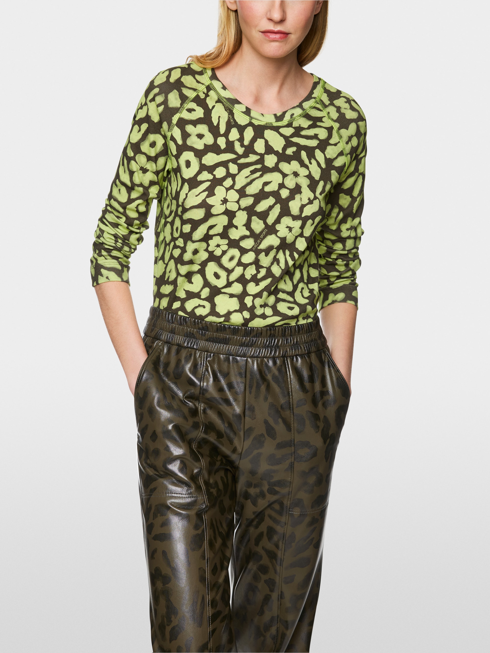 Longsleeve T-shirt met luipaardprint