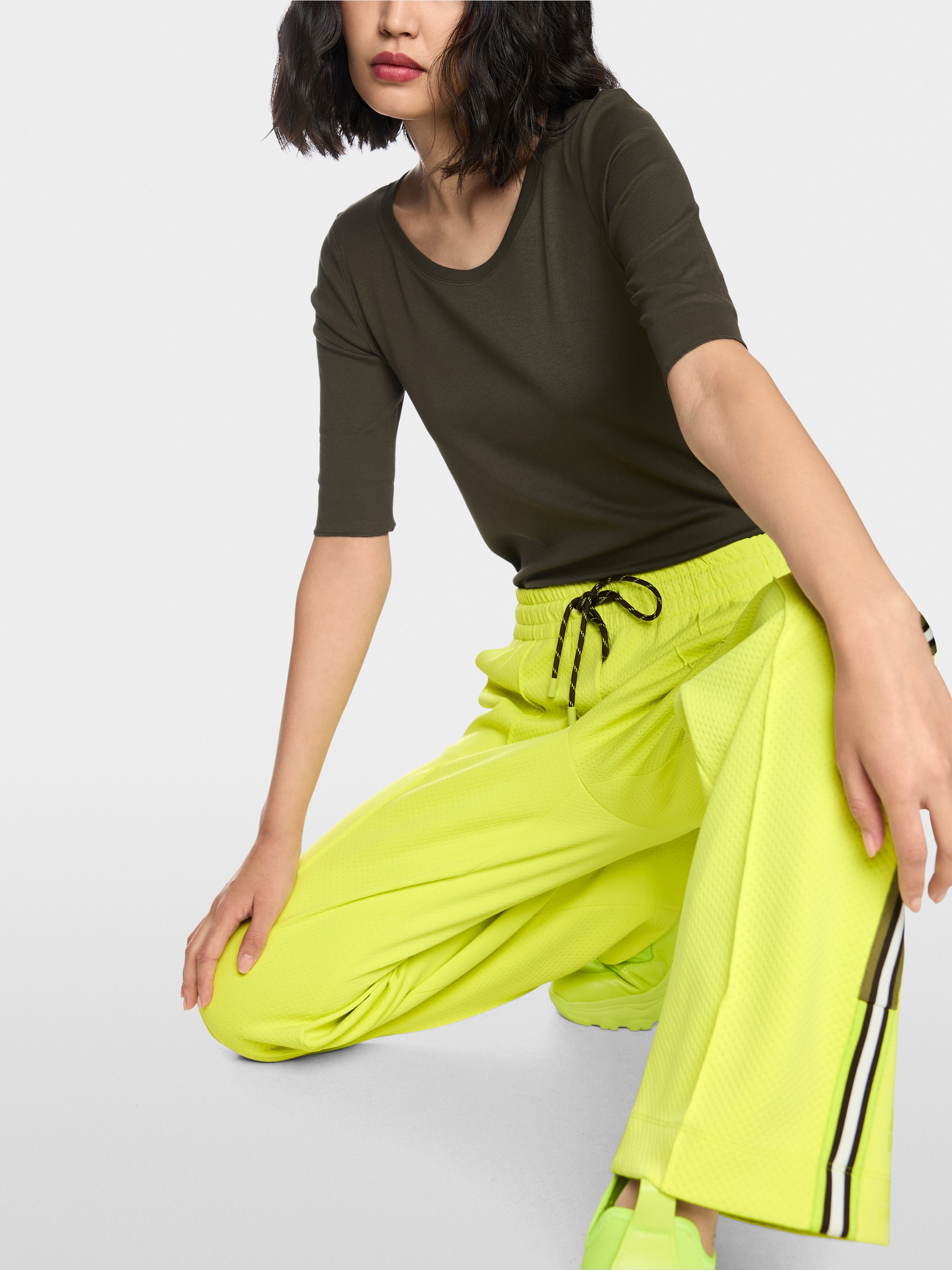 Basic shirt van stretchkatoen