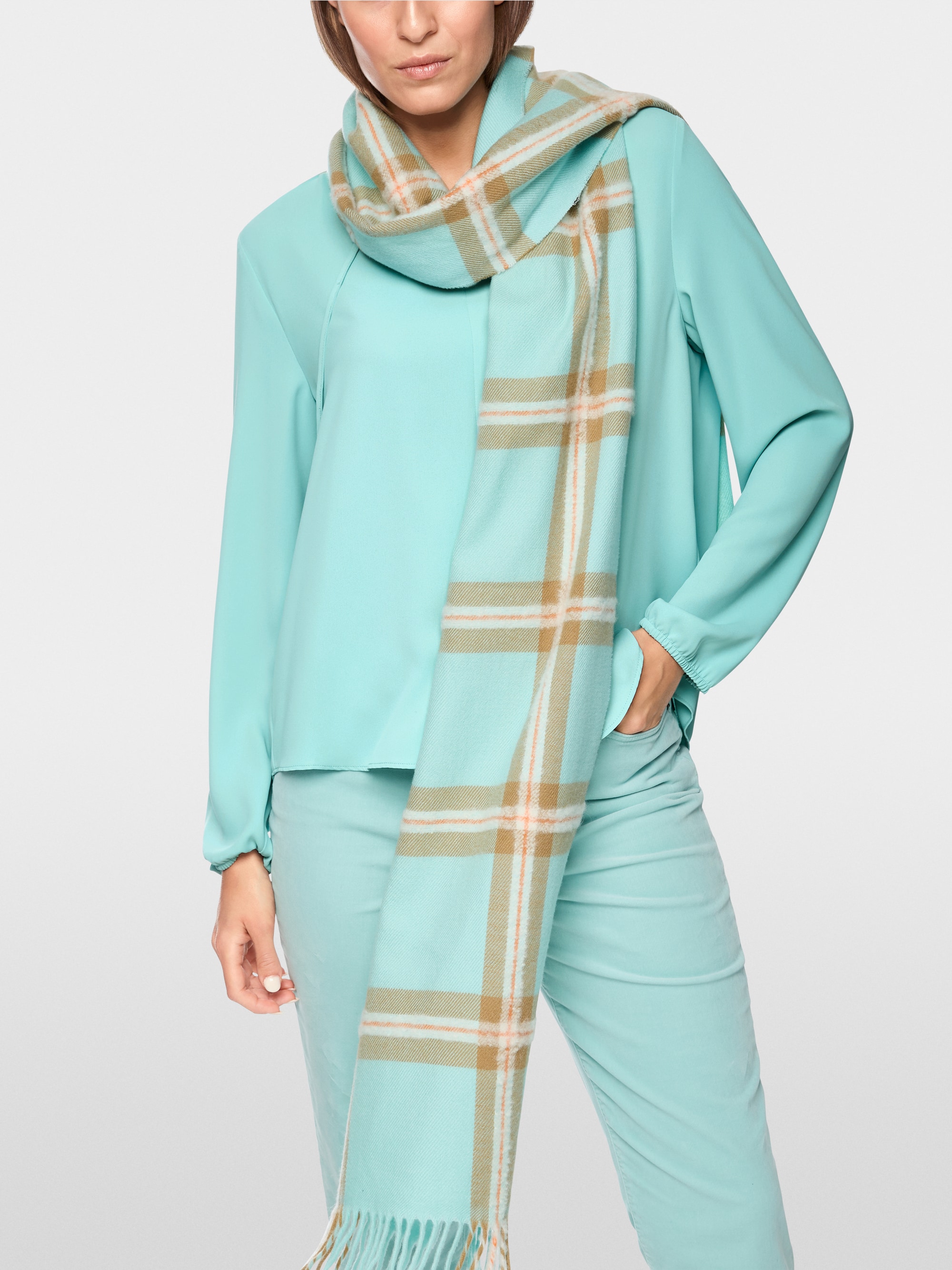 Flowing slip-on blouse with bow
