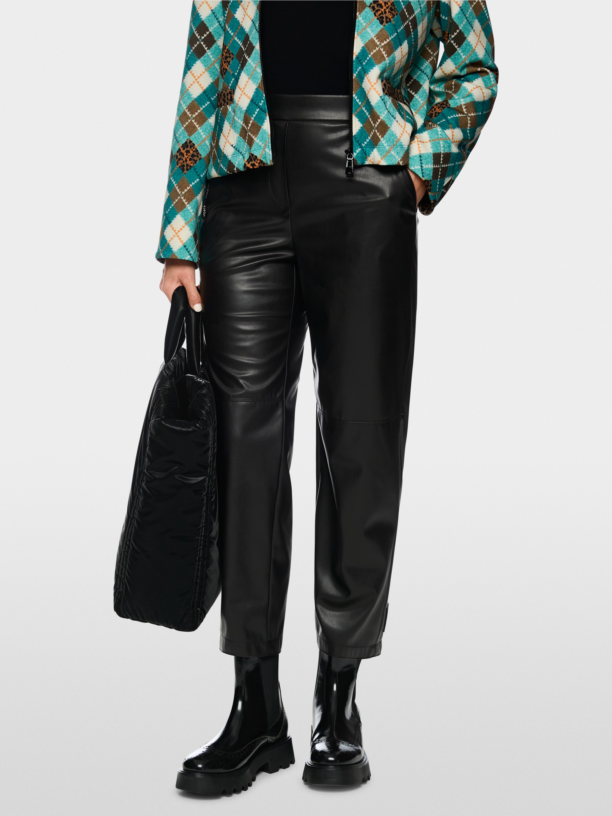 RANCHI faux leather trousers