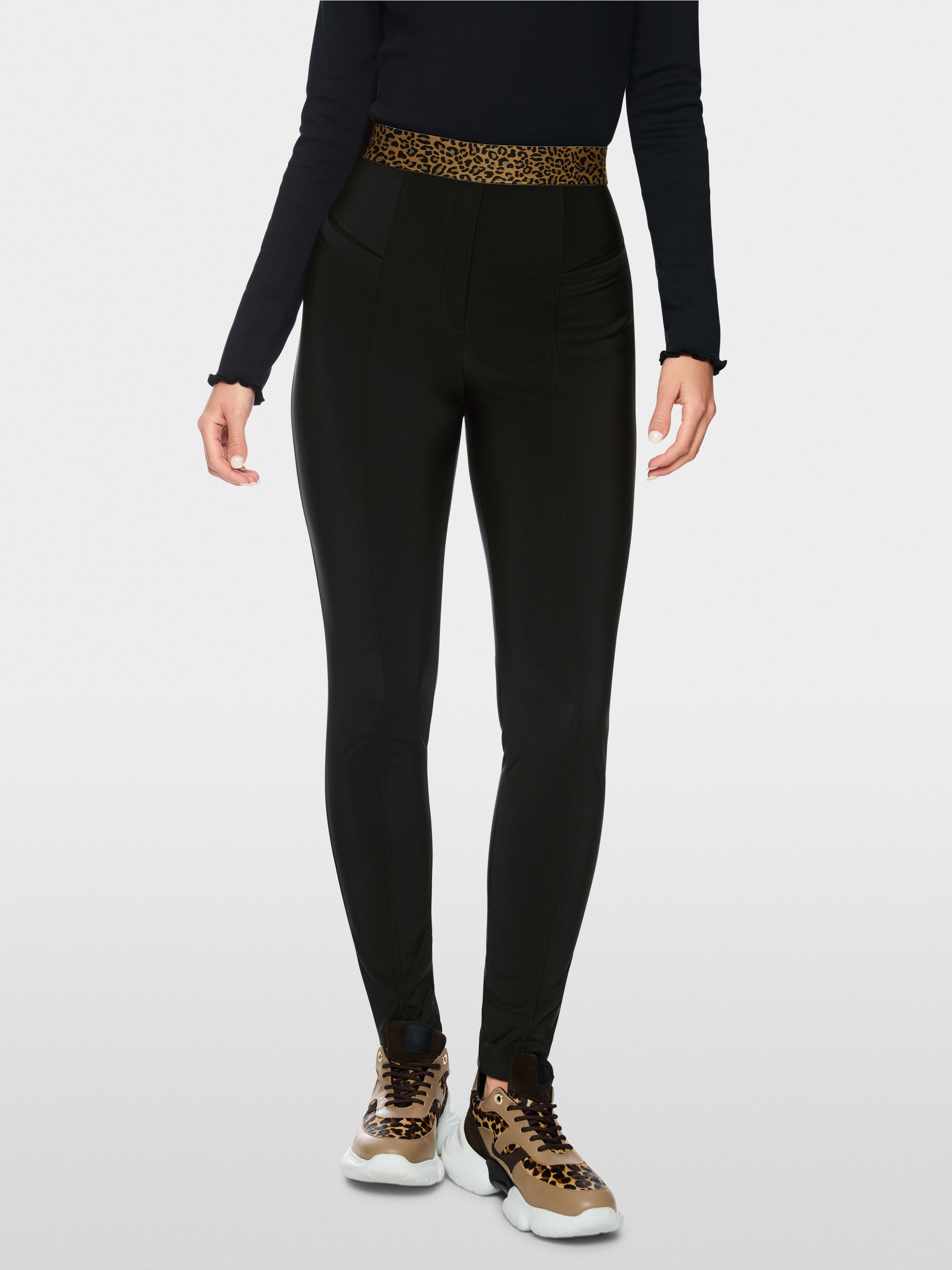 SOFIA slim-fit trousers with waistband
