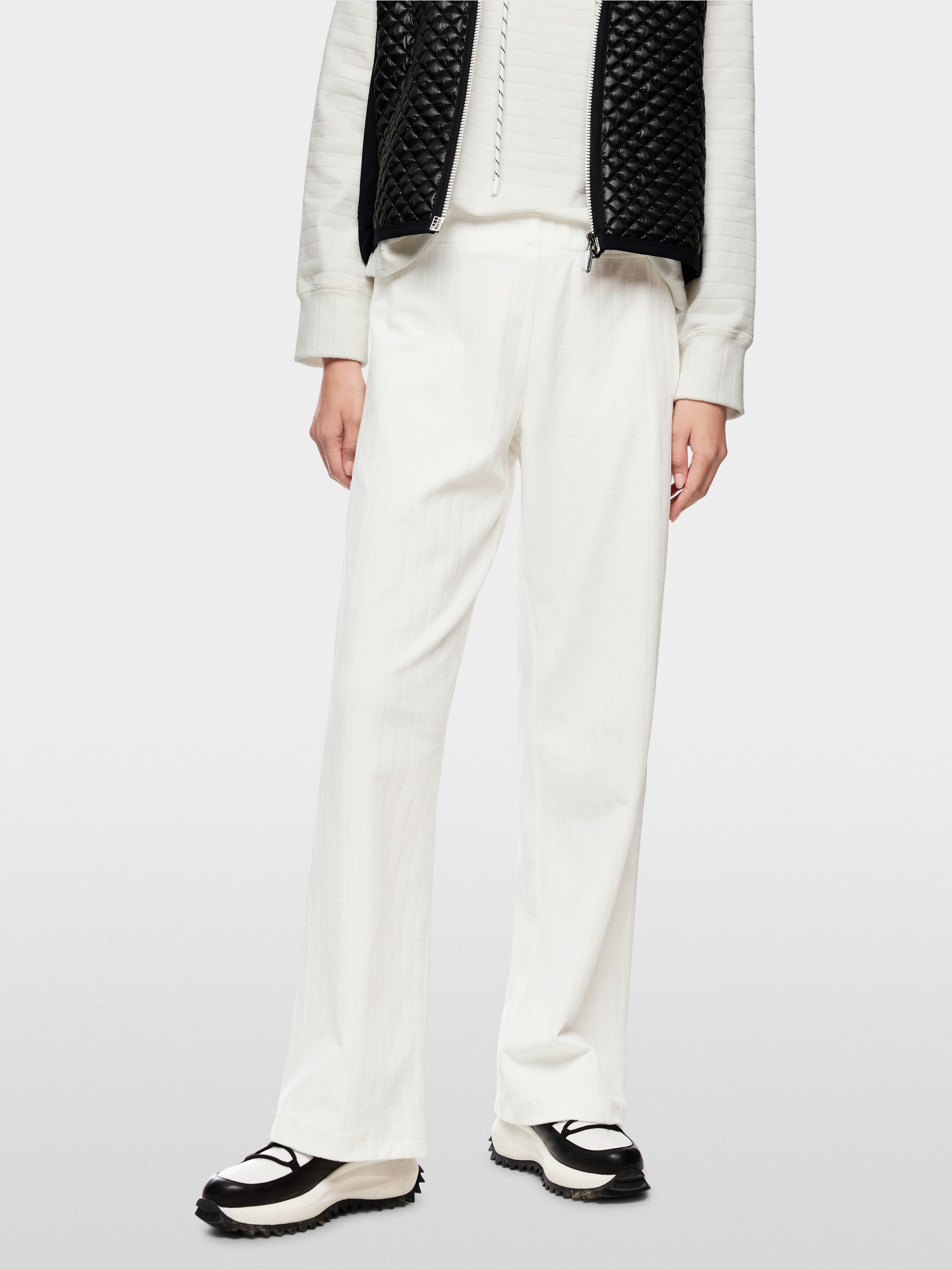 Wide-cut WASHINGTON chenille trousers