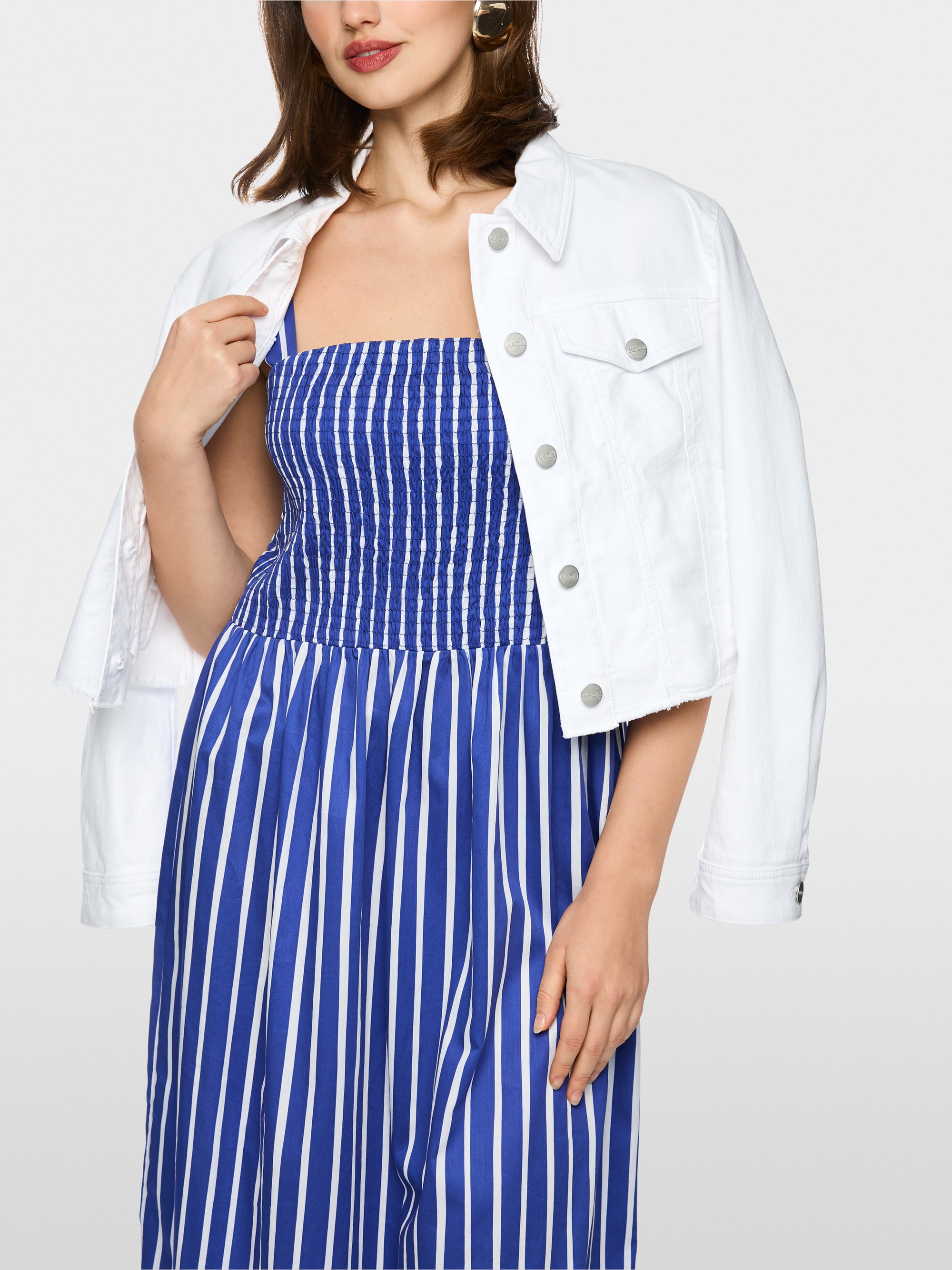 Maxi dress with smocked top