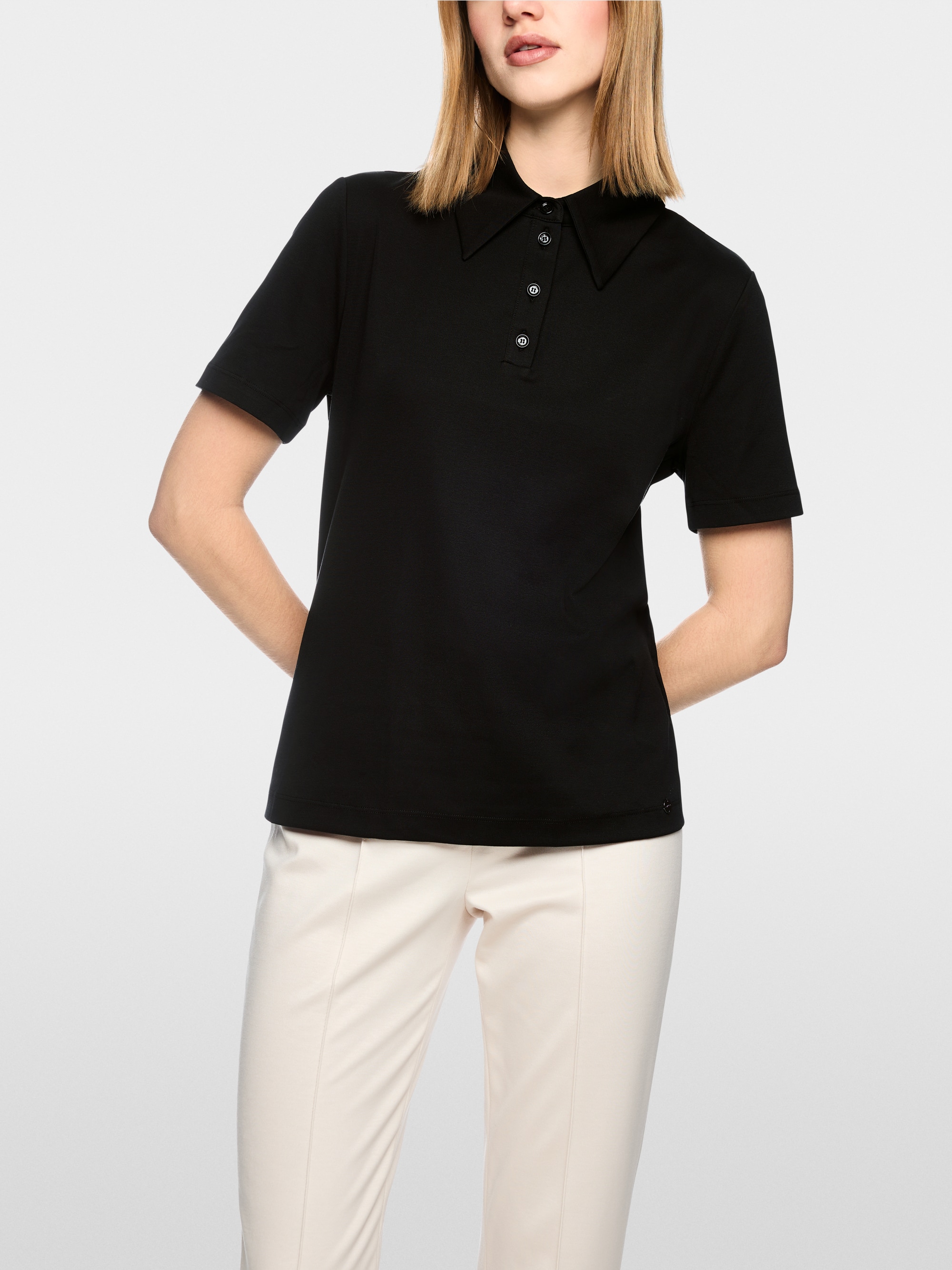 Polo Shirt in Cotton Stretch