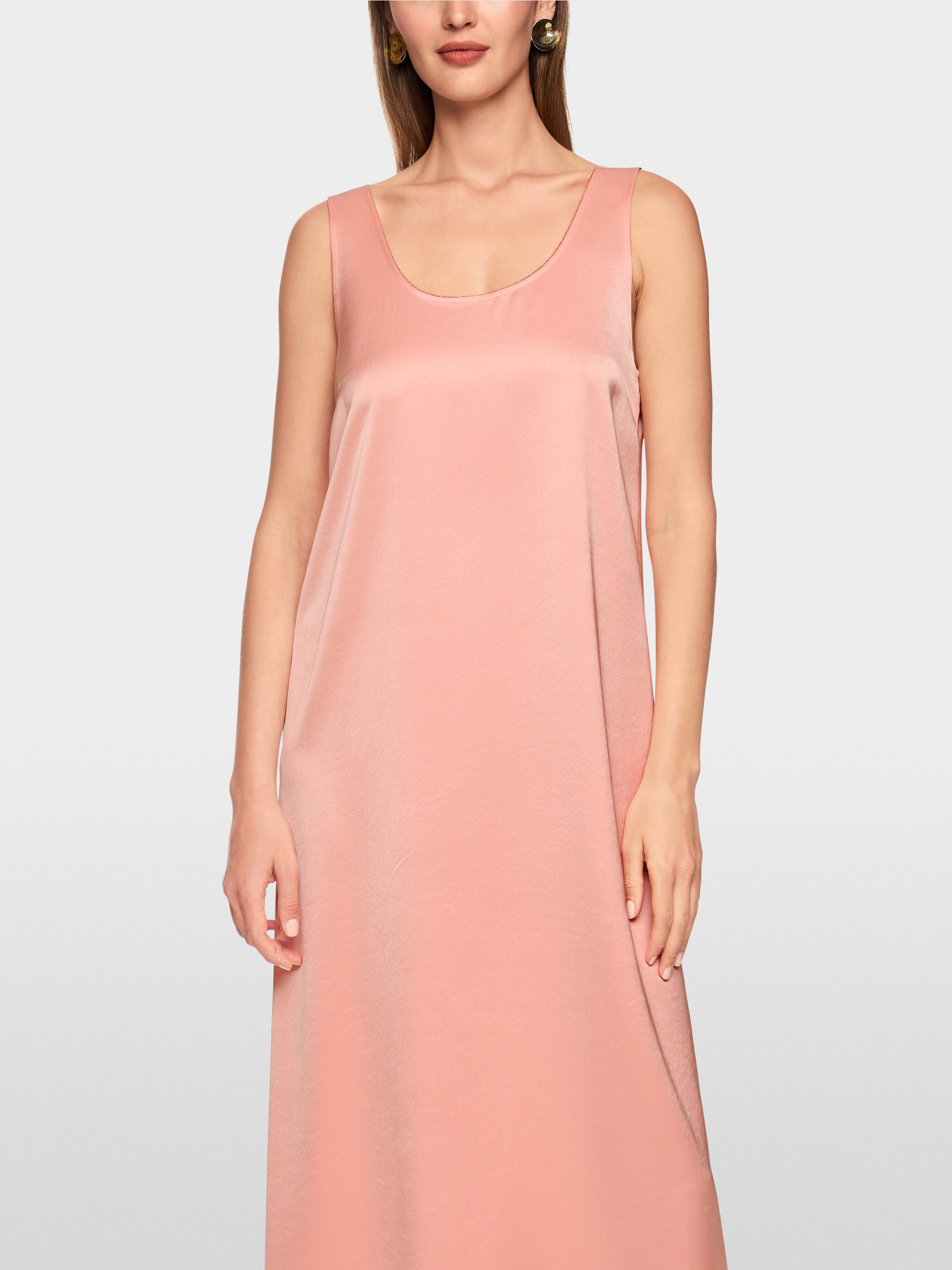 Mid-length satin strap dress