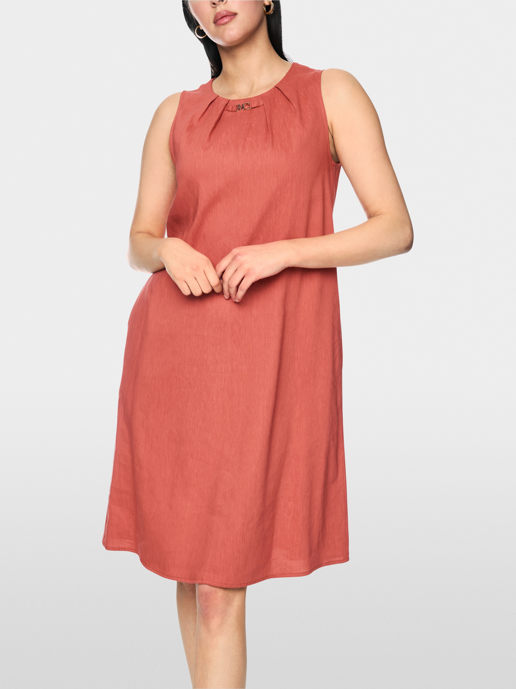 Linen-viscose blend dress