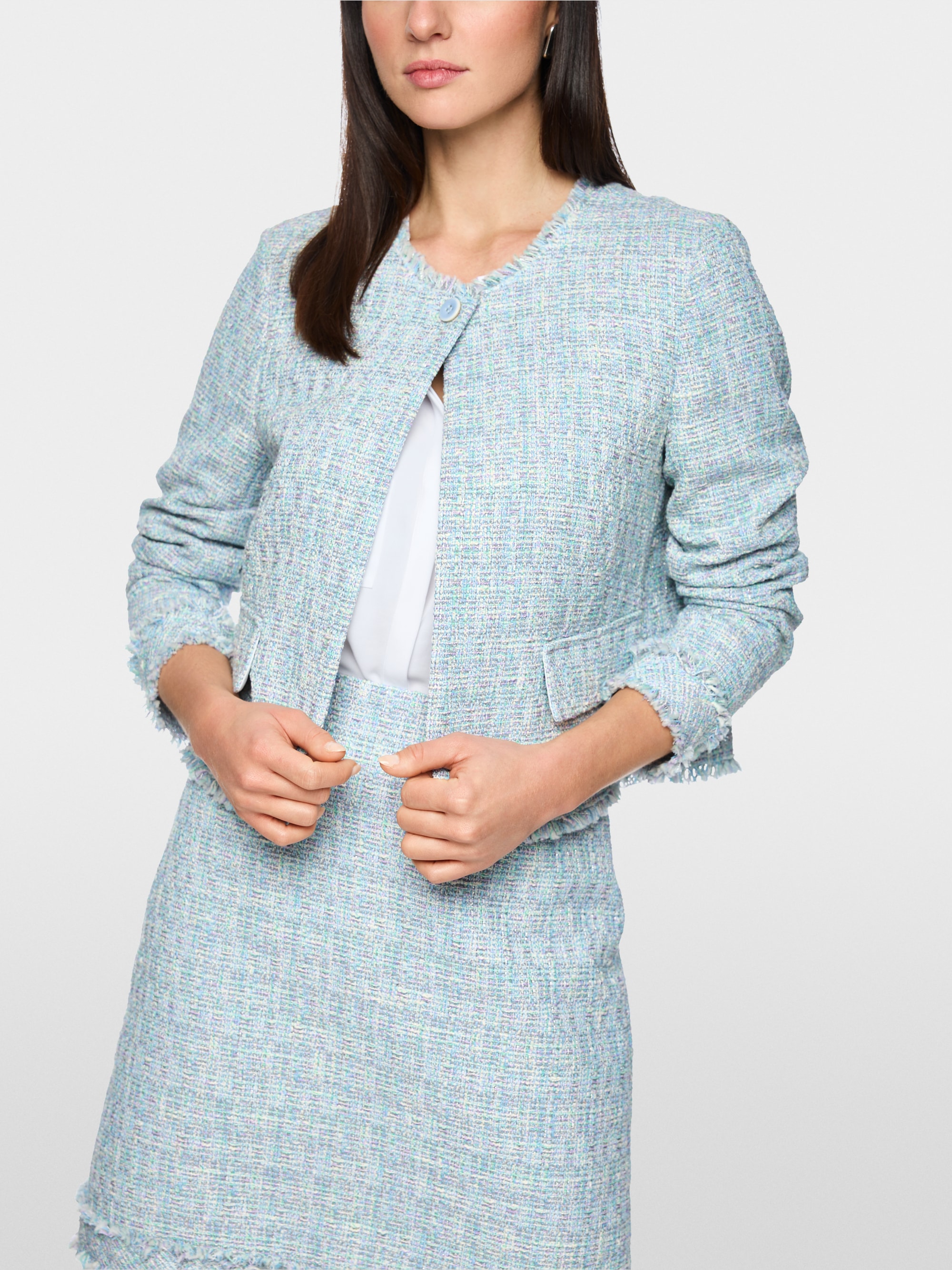 Veste bouclée à franges