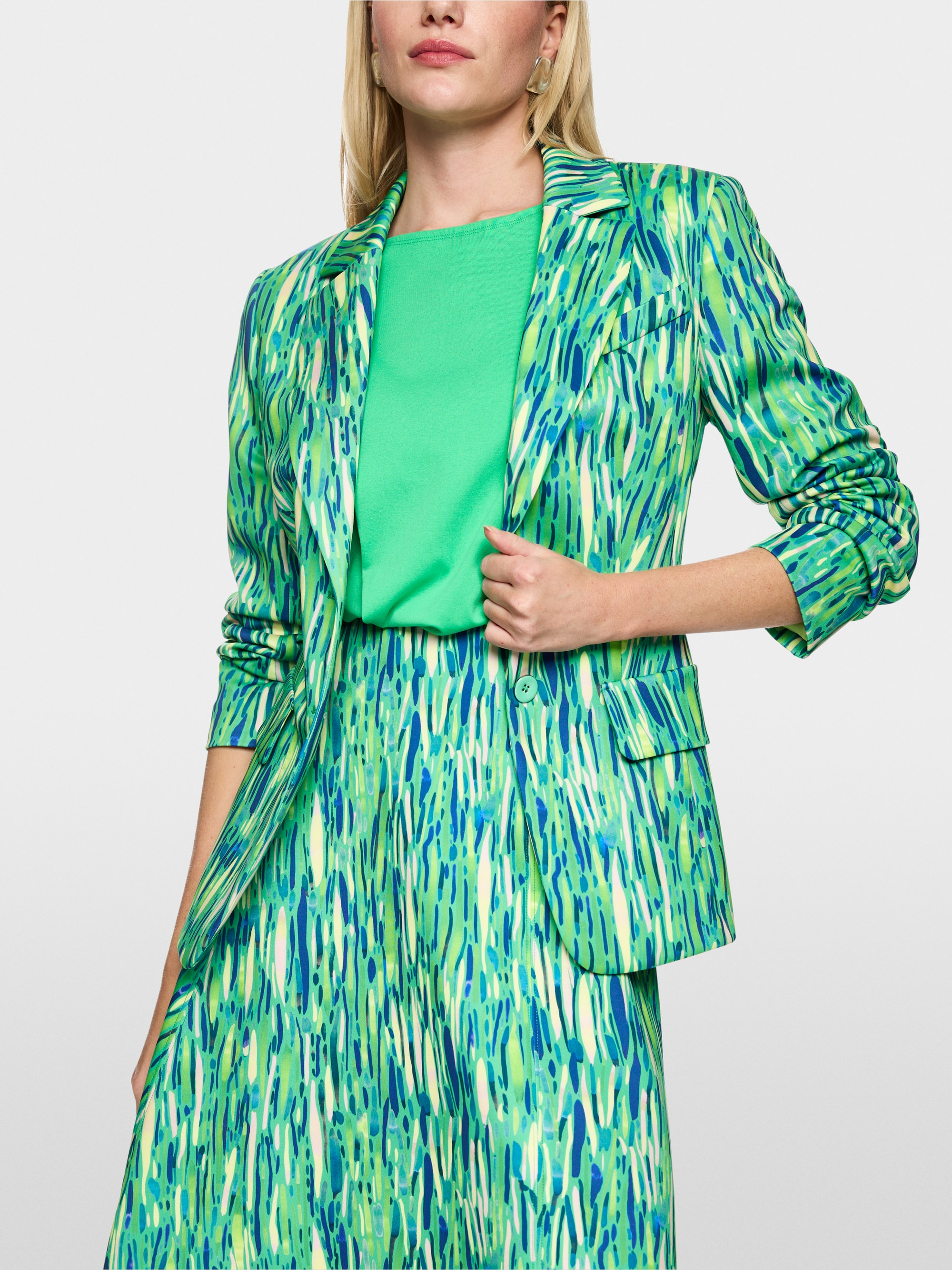 Blazer à deux boutons en jersey scuba