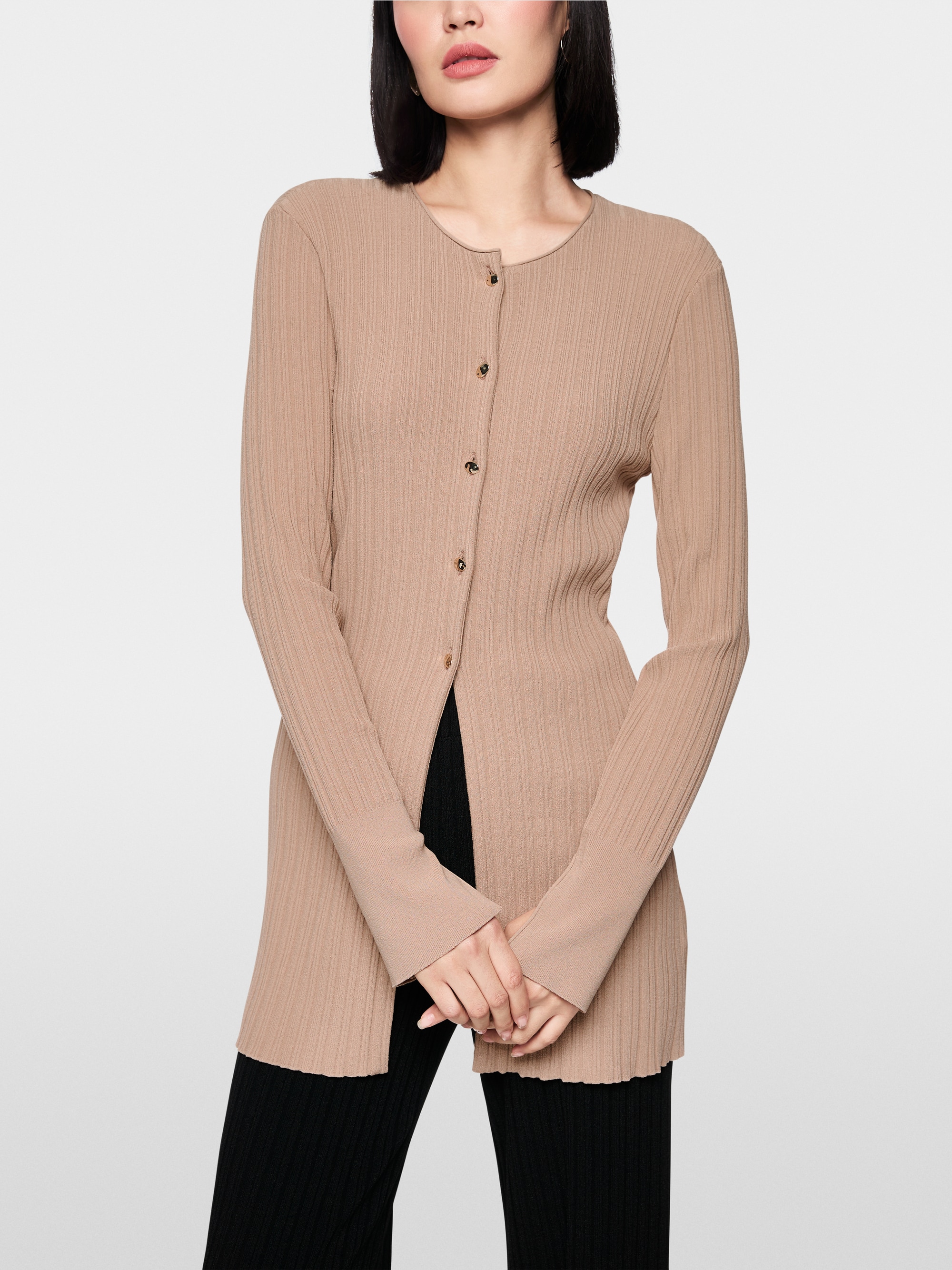 Cardigan en maille côtelée « Rethink Together »