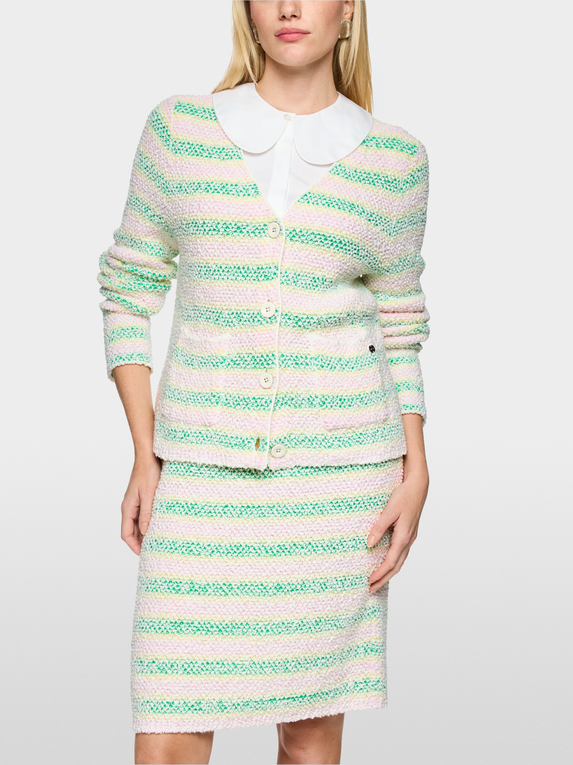 ‘Knitted in Germany’ bouclé cardigan