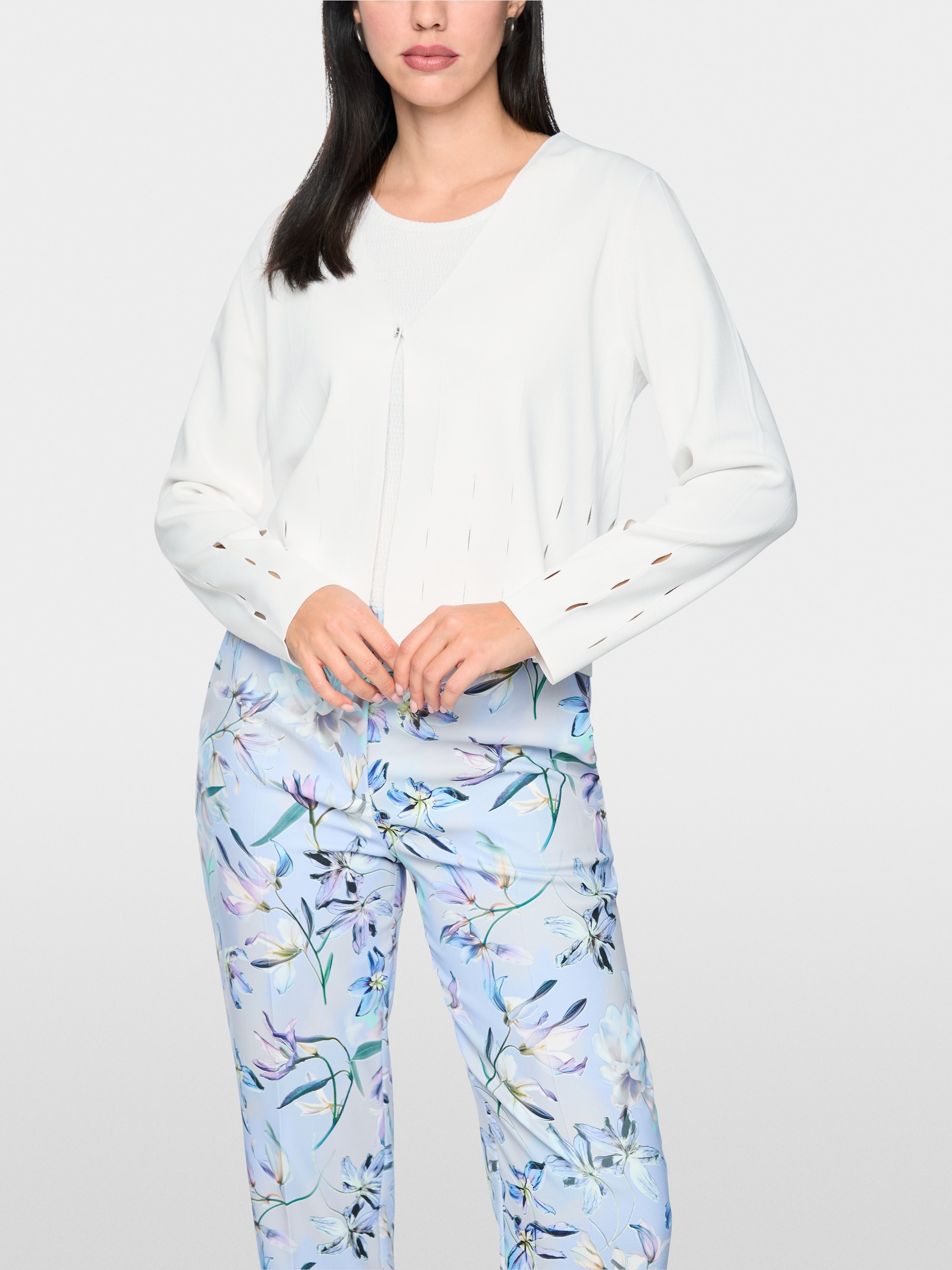 Cardigan with cut-out details