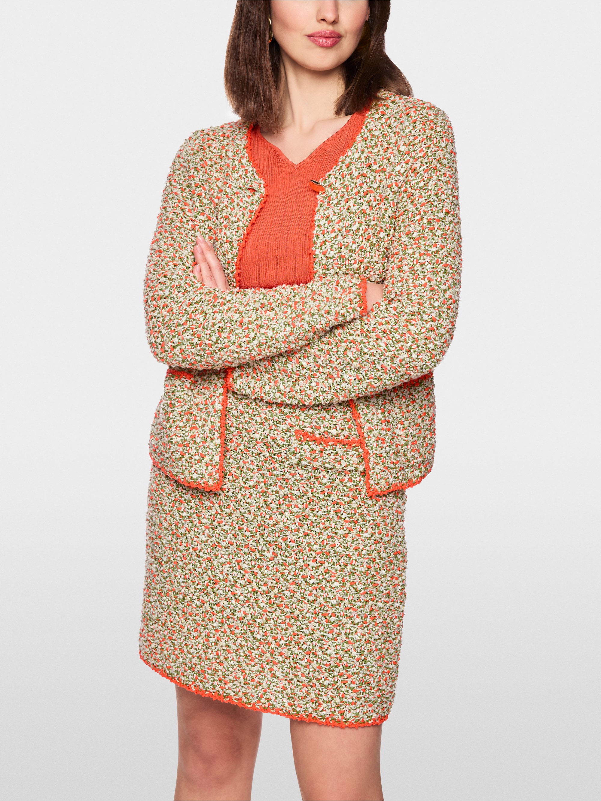 ‘Knitted in Germany’ bouclé cardigan