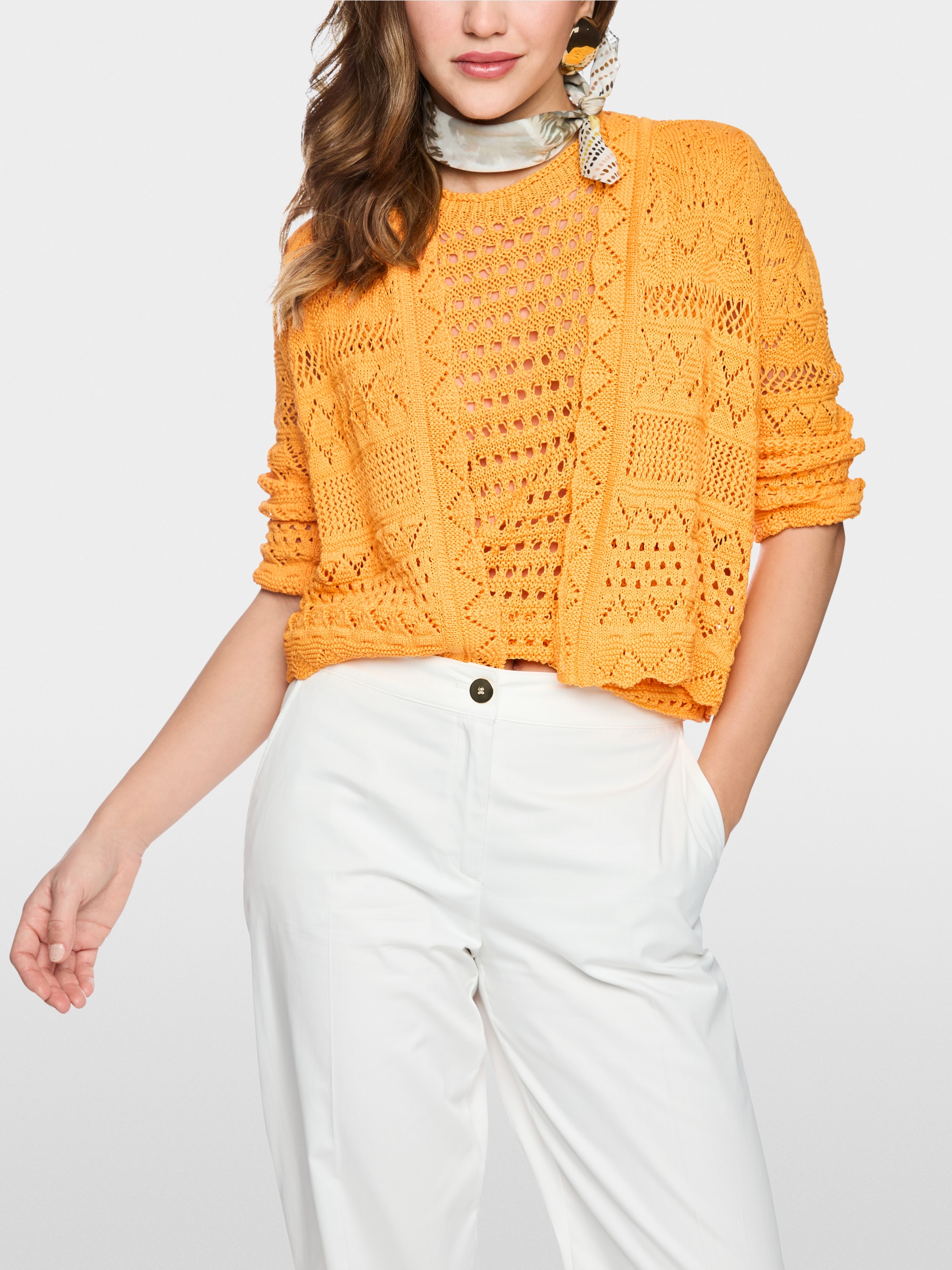 ‘Rethink Together’ openwork cardigan