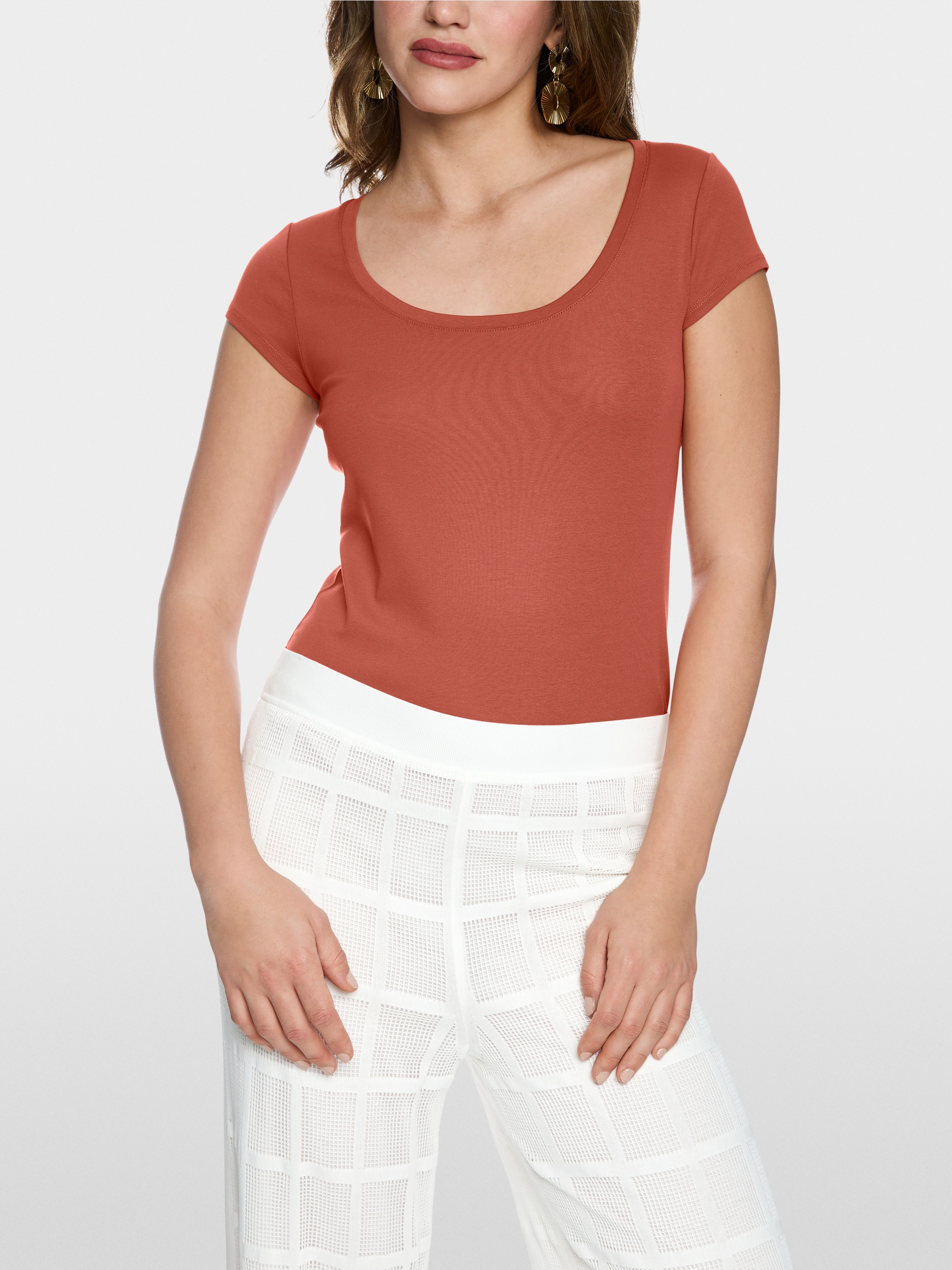 Basic shirt in stretch cotton