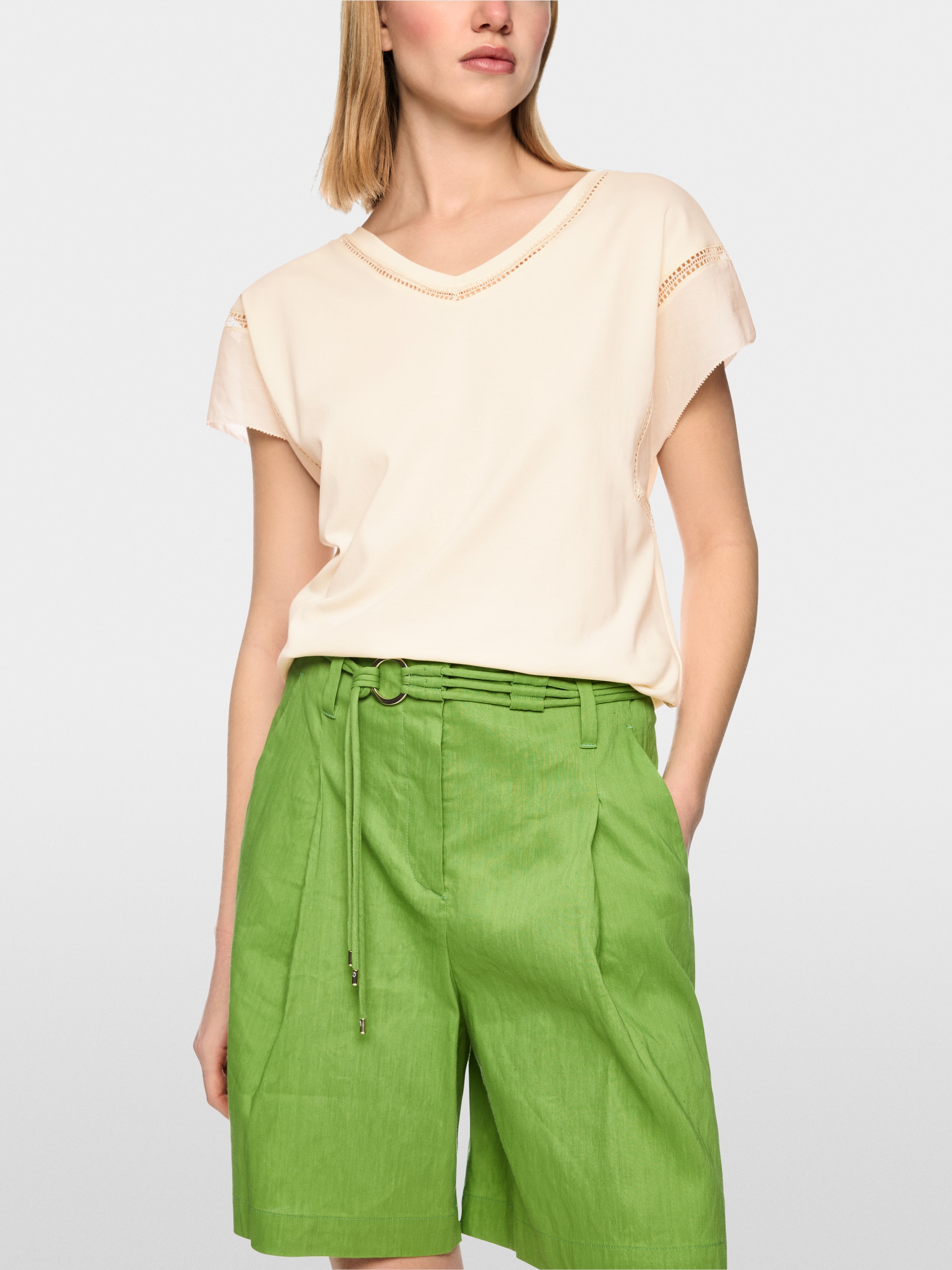 Shirt with cotton voile